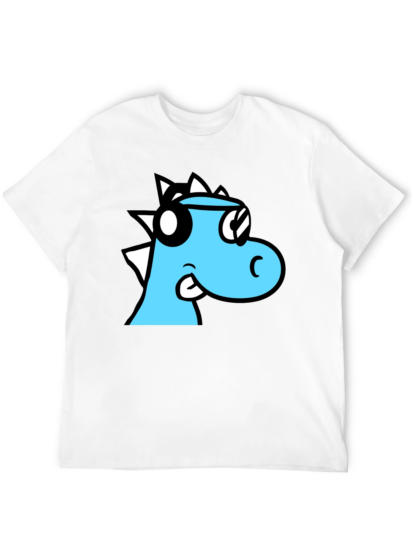 Cool Cartoon Dino Black T-Shirt