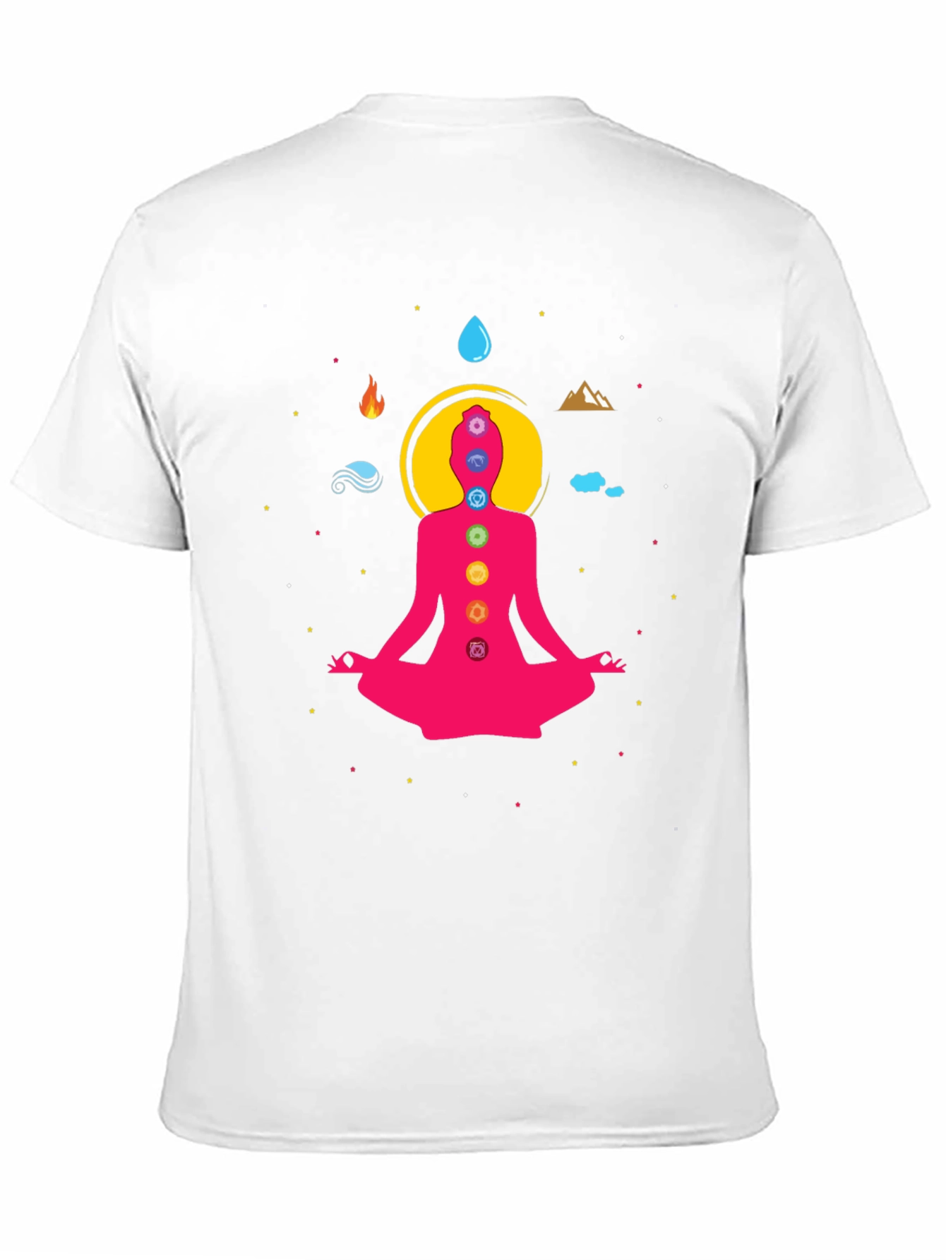 Chakra Meditation Graphic Tee - Black