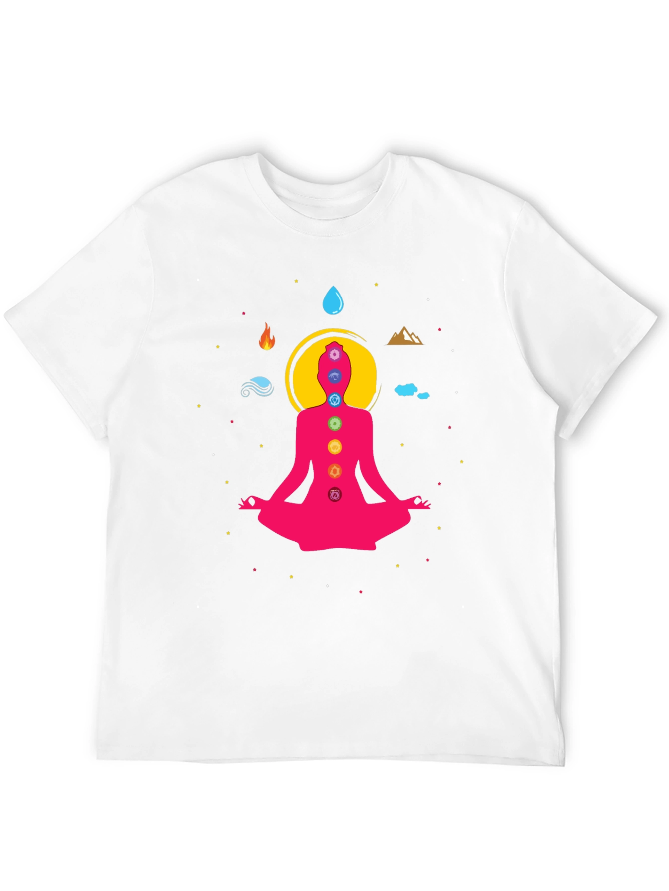 Chakra Meditation Graphic Tee - Black