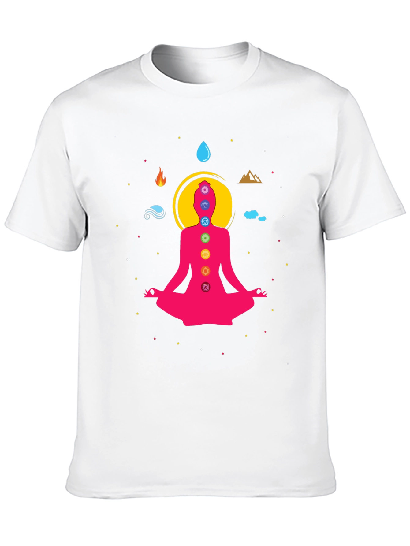 Chakra Meditation Graphic Tee - Black