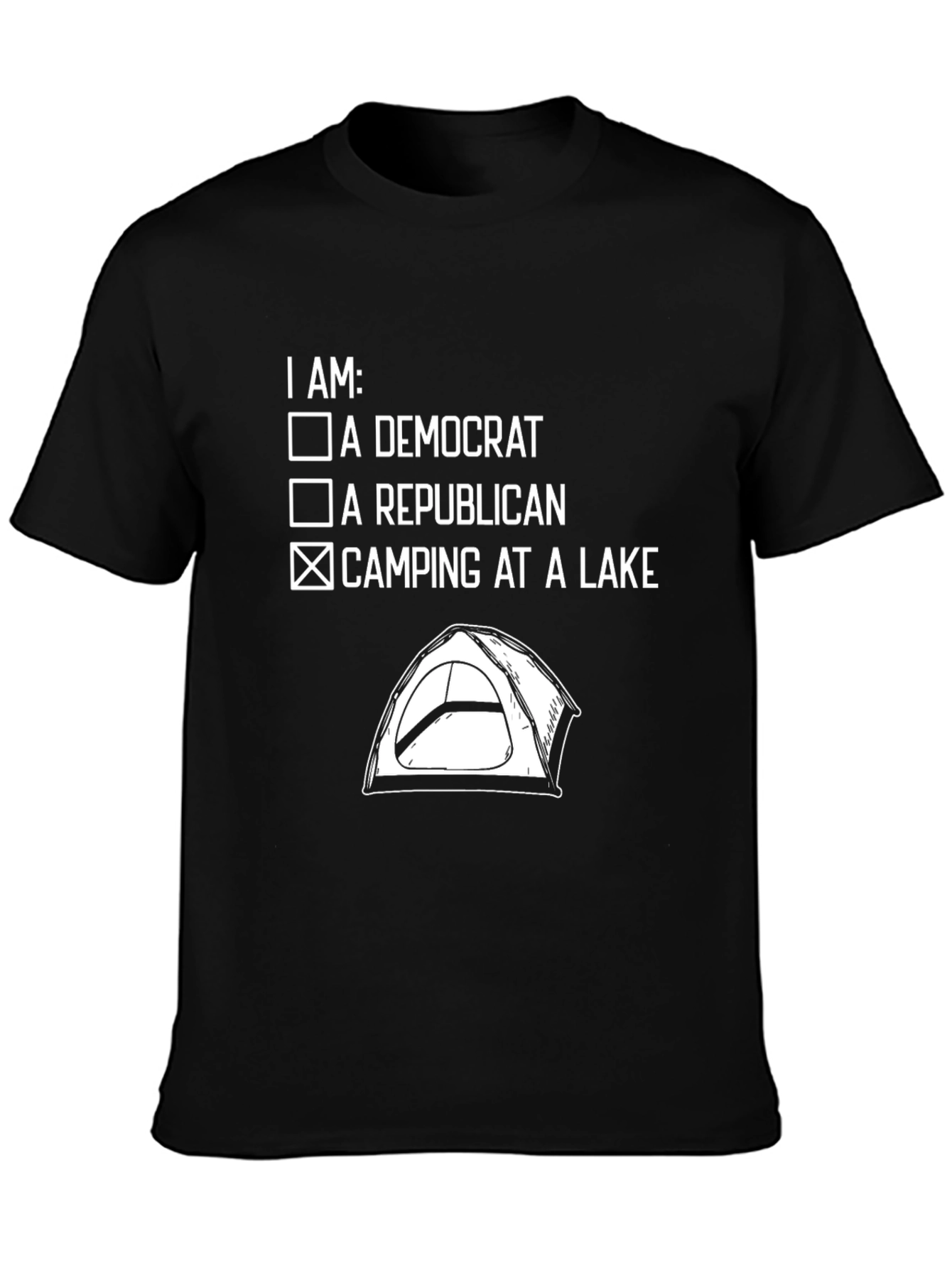 Camping at a Lake Novelty T-Shirt
