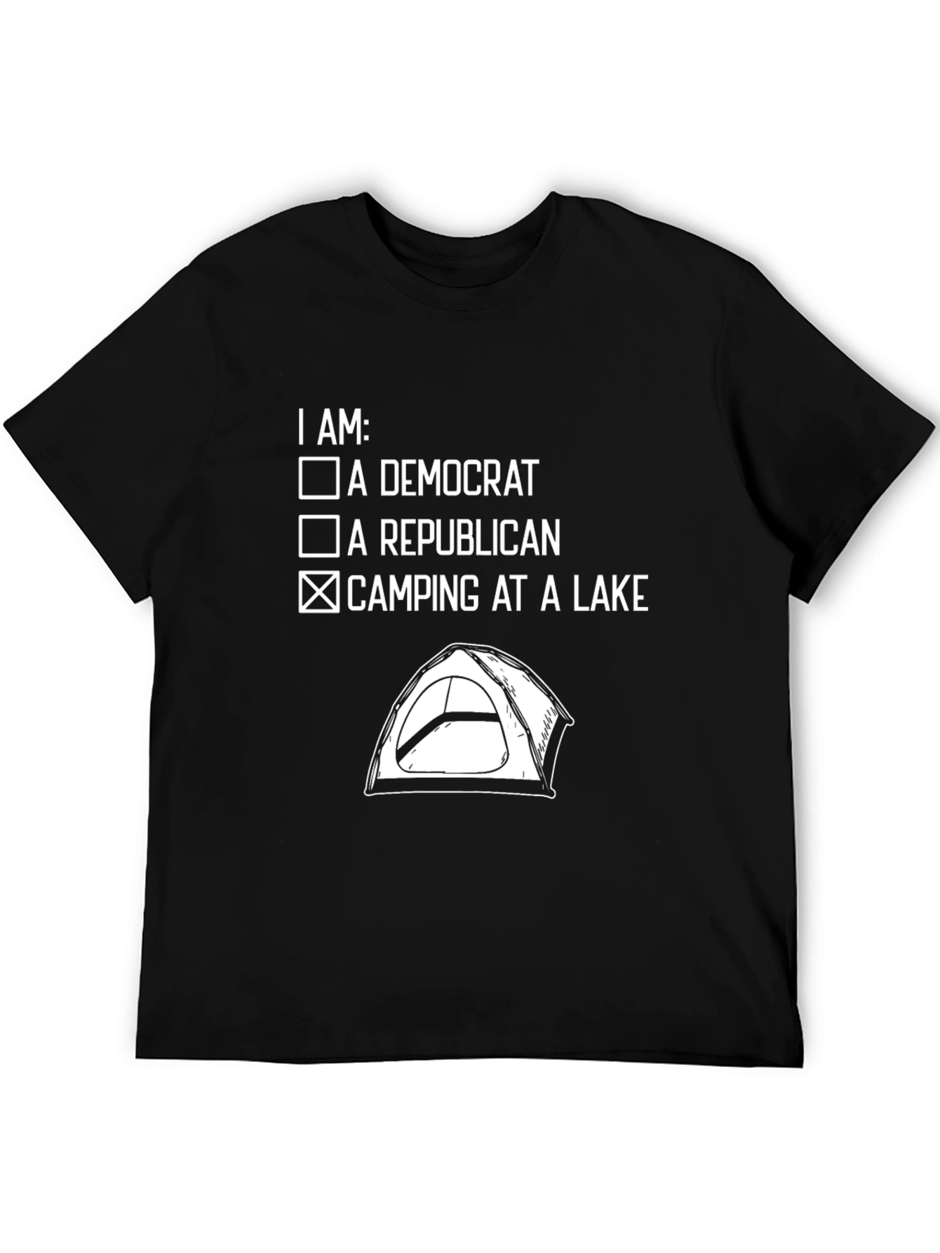 Camping at a Lake Novelty T-Shirt
