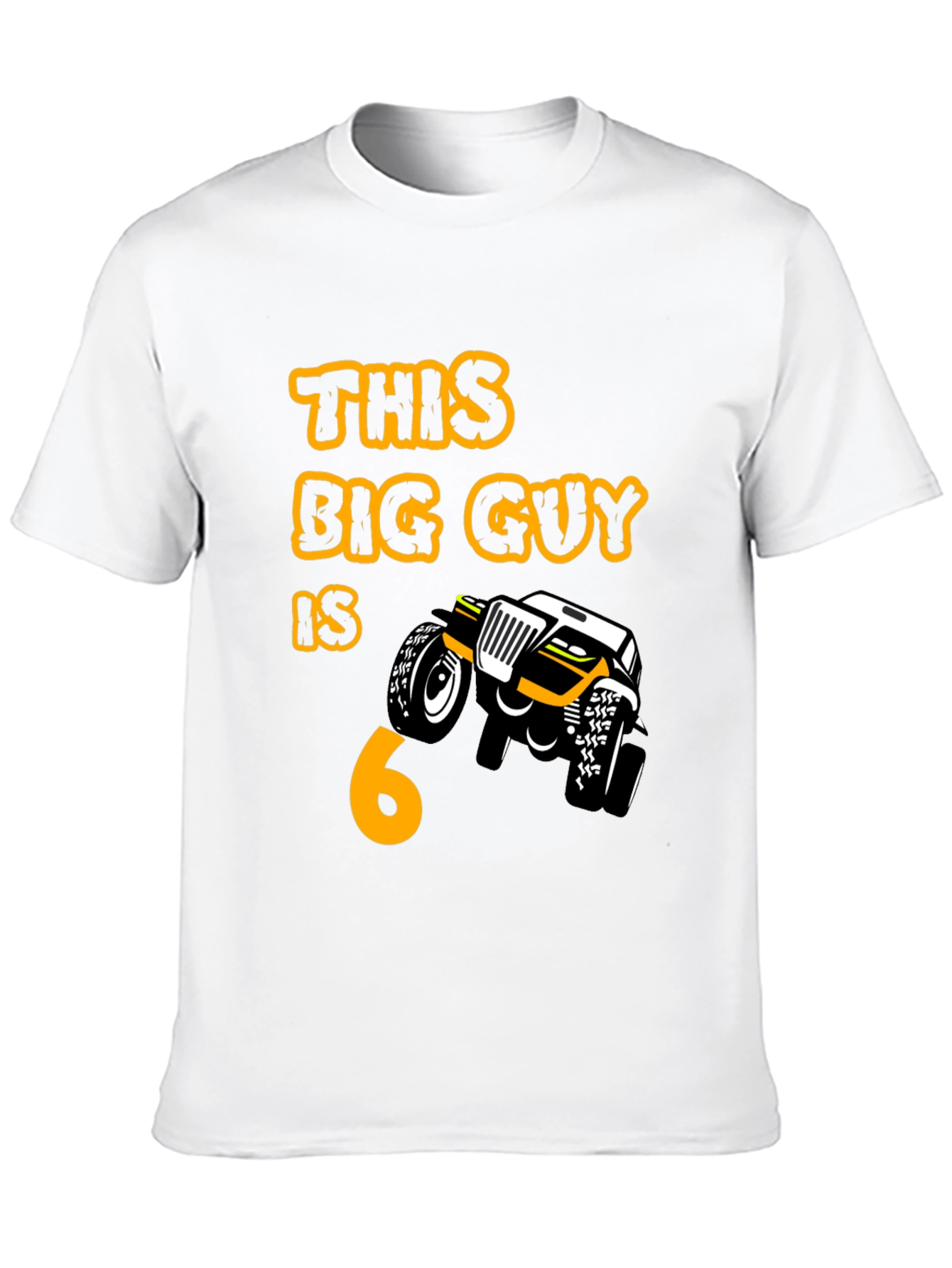 Birthday Boy 6 T-shirt Monster Truck Black