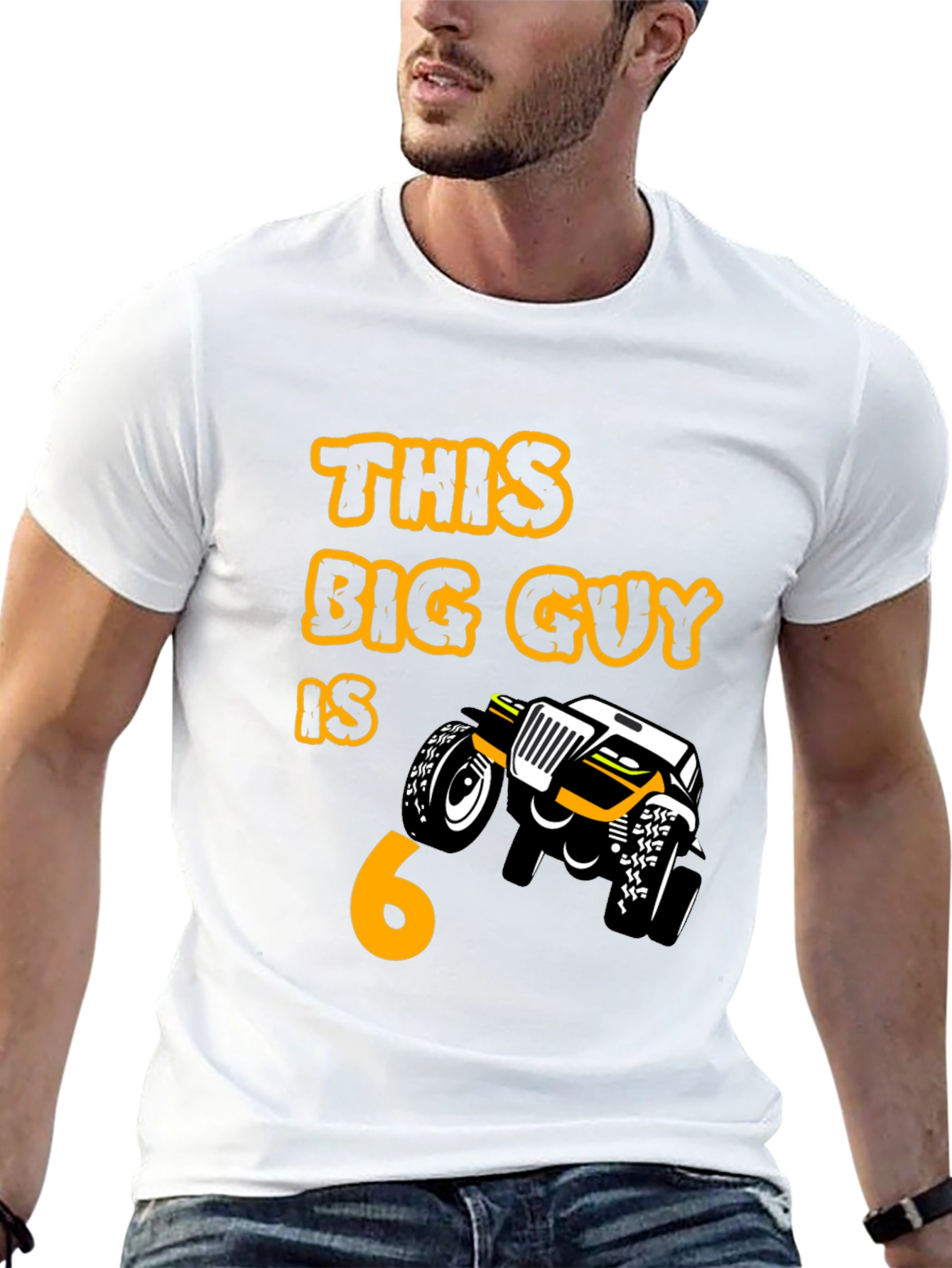 Birthday Boy 6 T-shirt Monster Truck Black