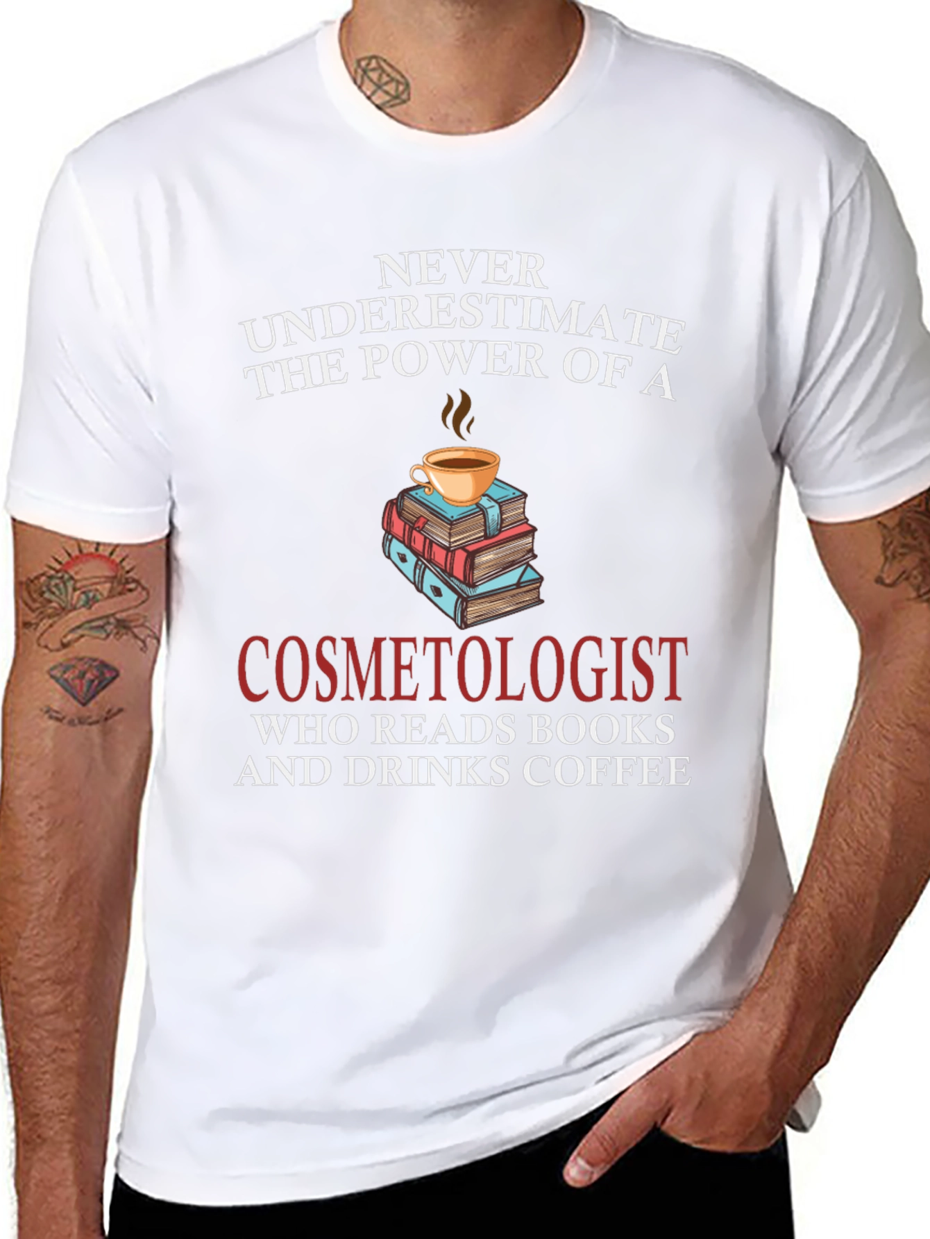 Cosmetologist Coffee & Books T-Shirt
