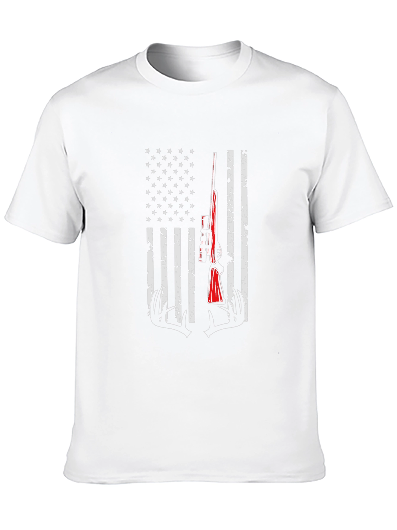 American Flag Hunting Rifle T-Shirt