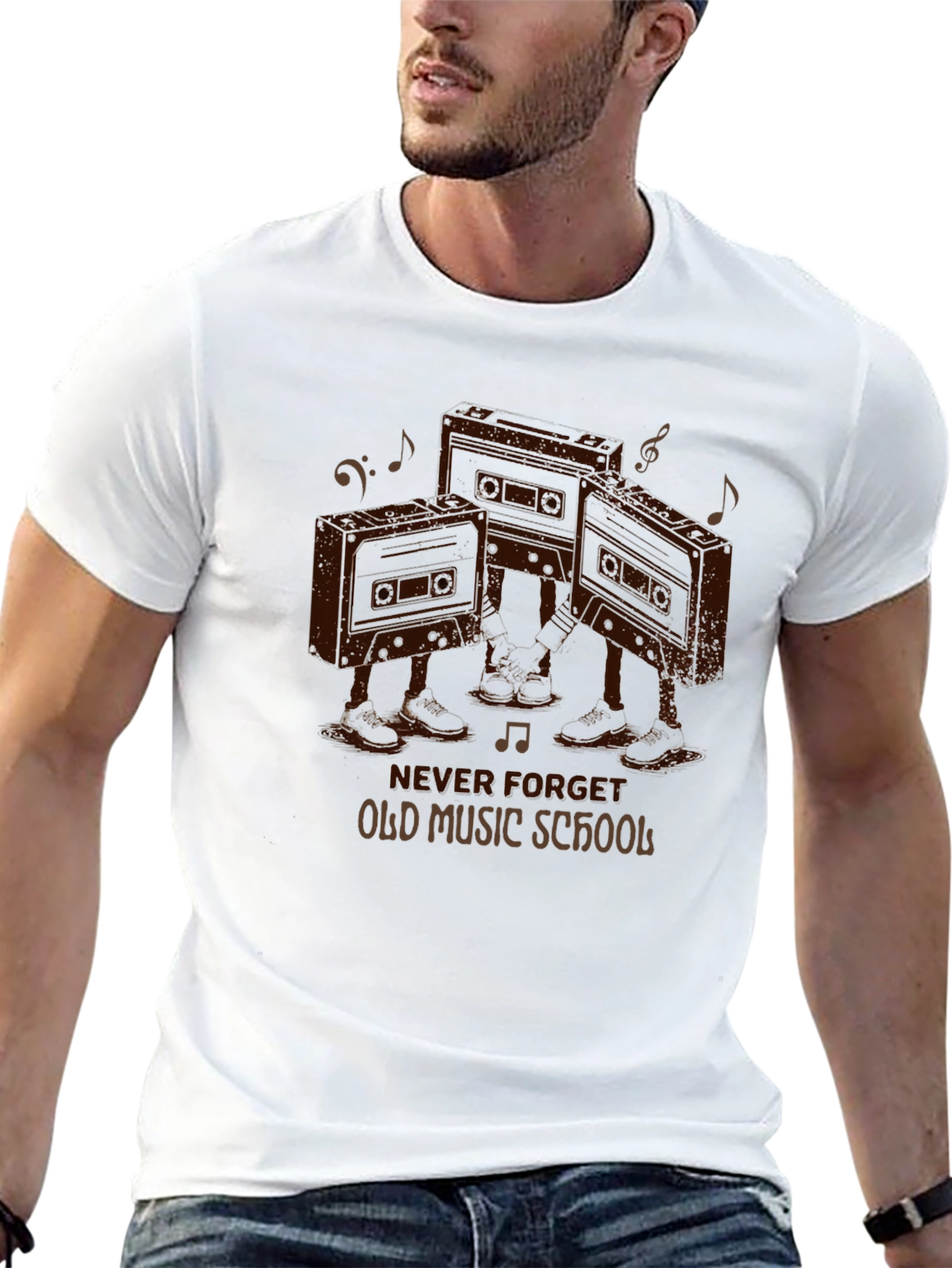 Retro Cassette Tape T-Shirt - Old Music School Tee