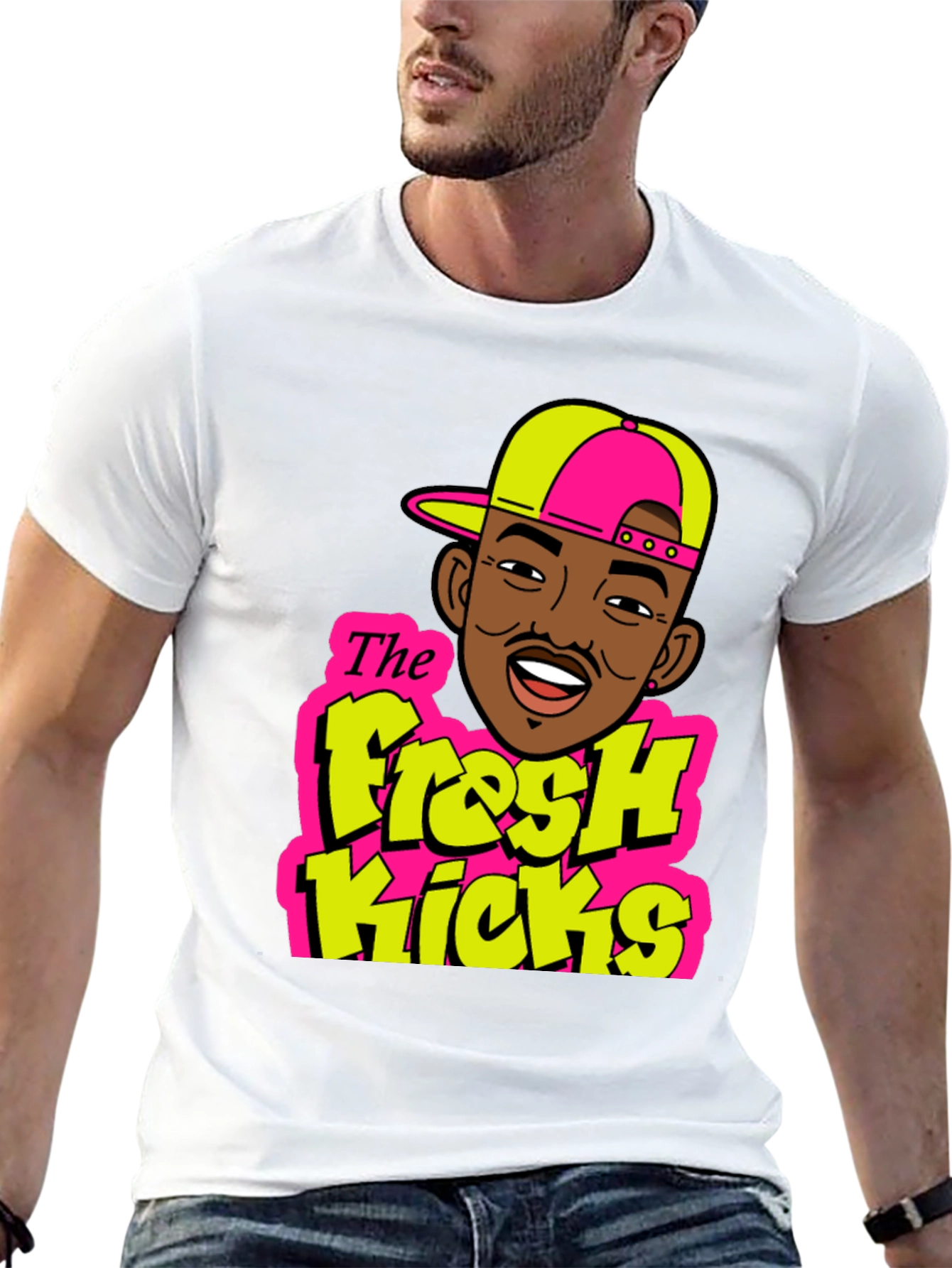 Fresh Kicks Black Graphic T-Shirt