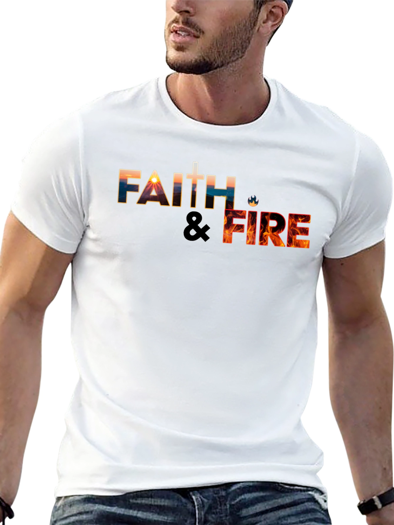Faith & Fire Black Graphic Tee