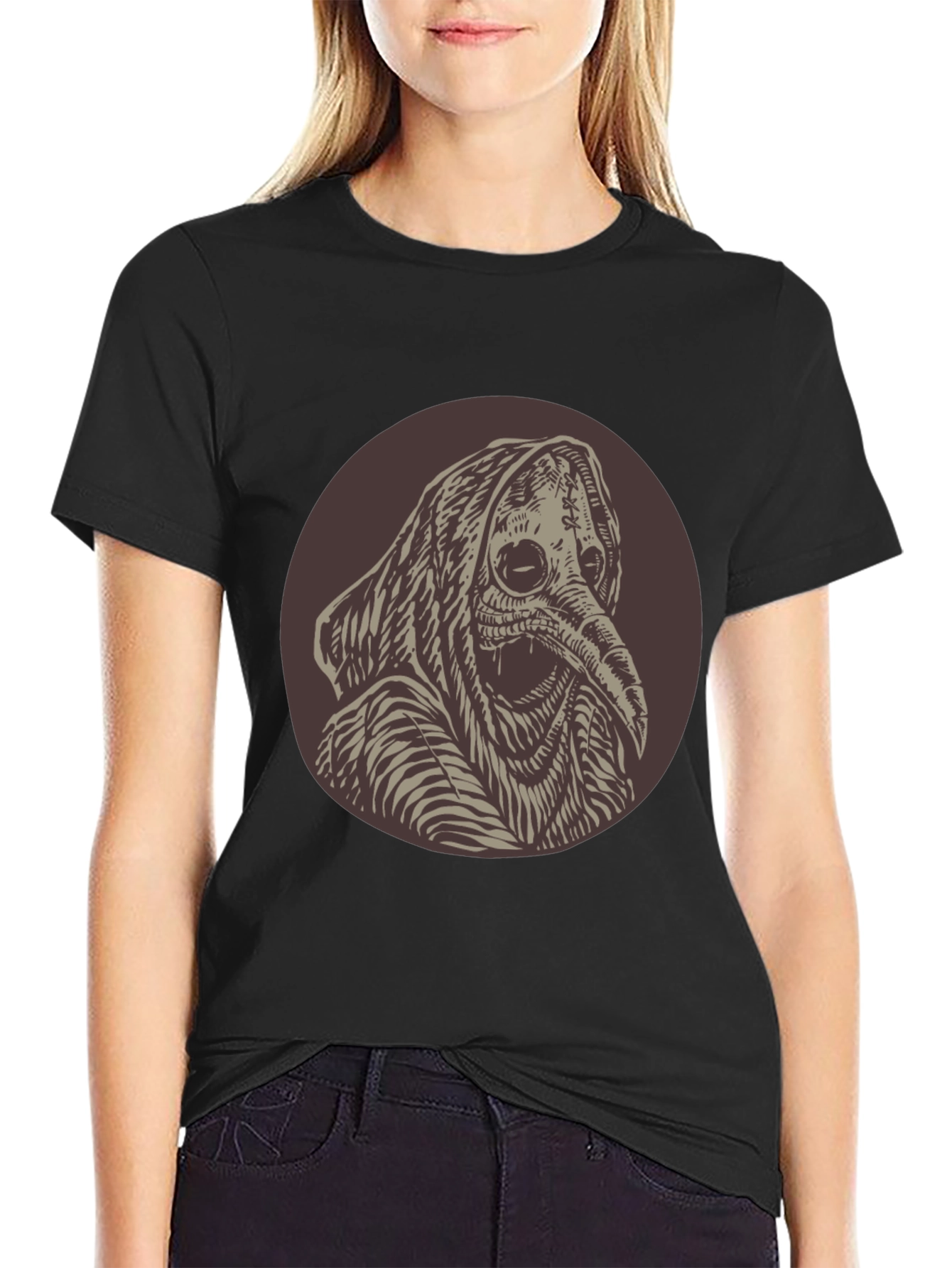 Plague Doctor Graphic Tee - Unique Creepy Design