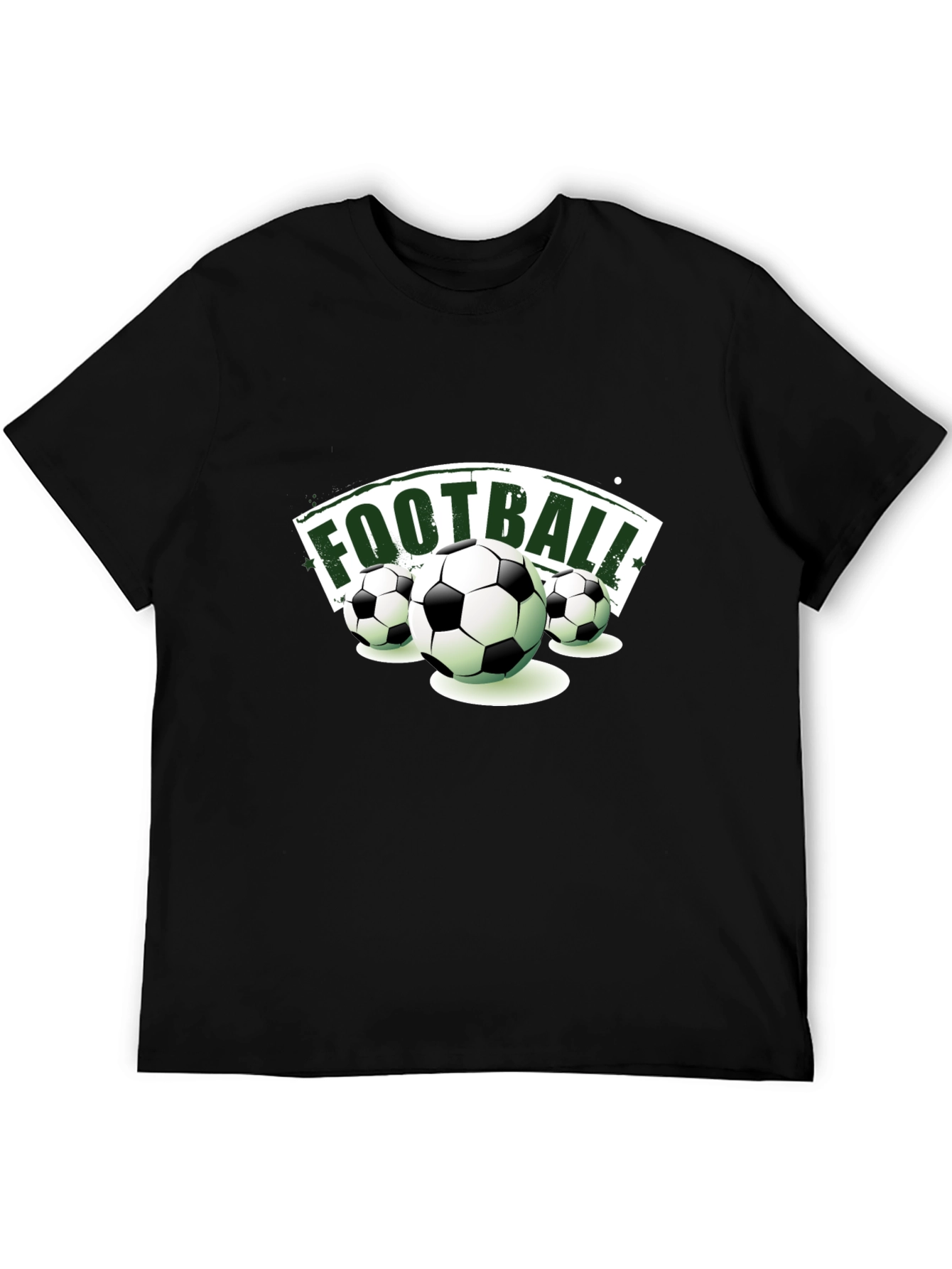Football Graphic Tee | Sporty Black T-Shirt