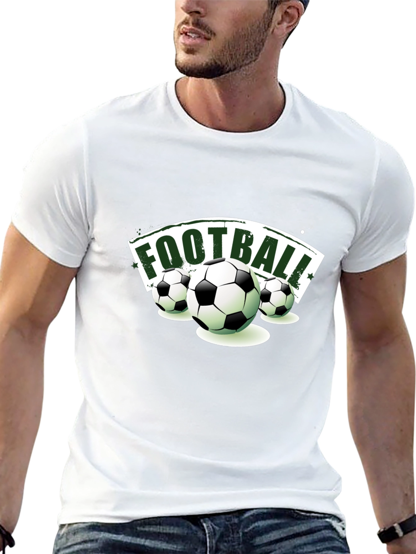 Football Graphic Tee | Sporty Black T-Shirt