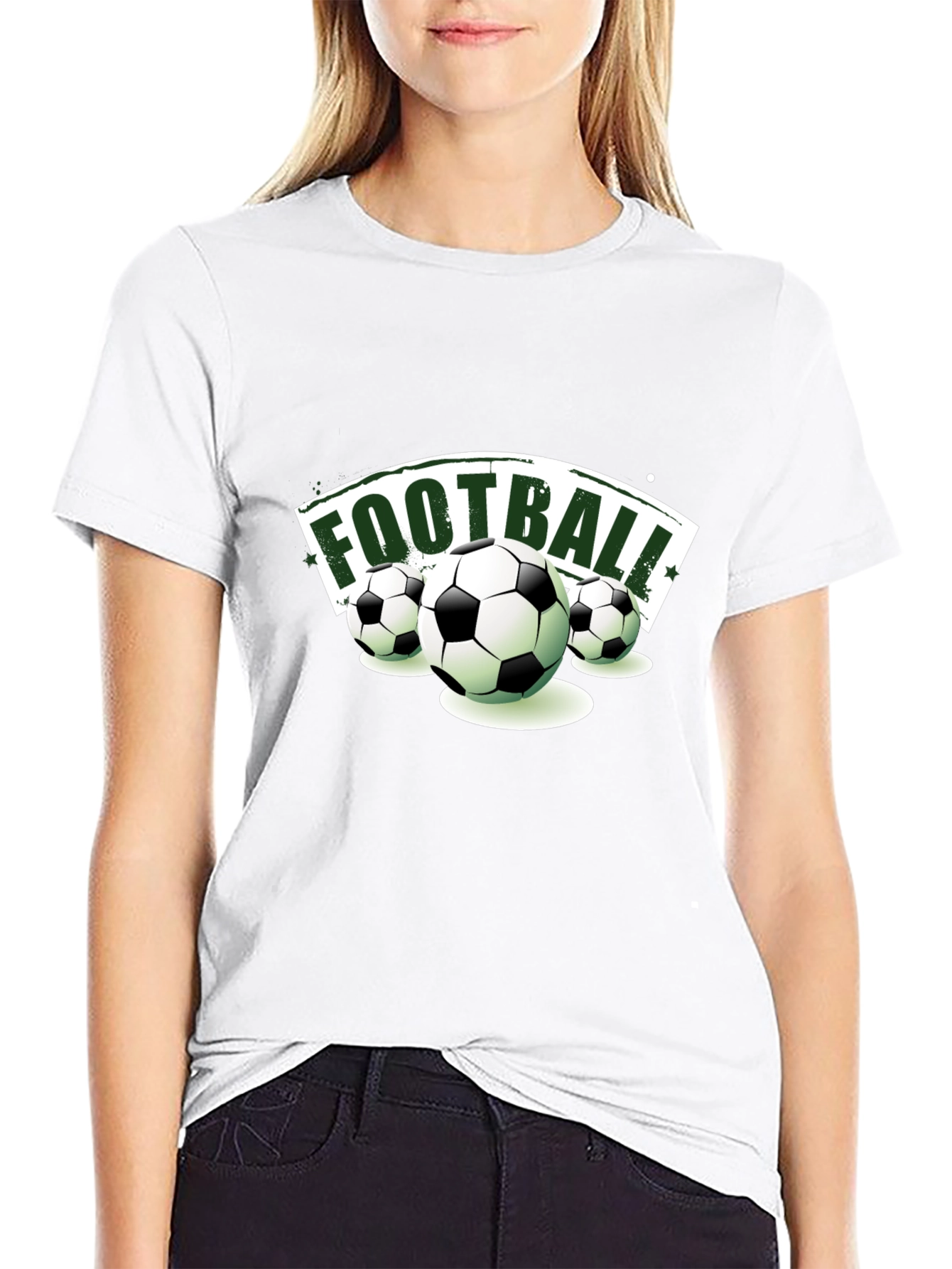 Football Graphic Tee | Sporty Black T-Shirt