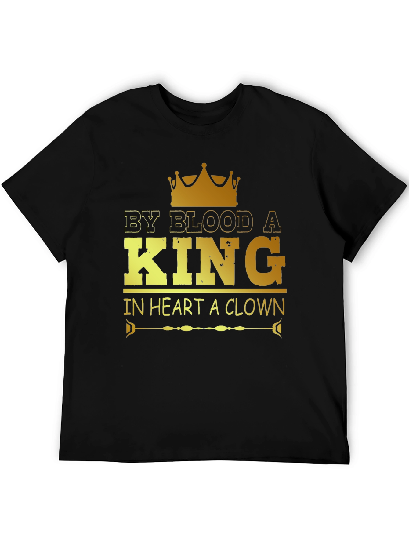 By Blood a King Mens Black Graphic T-Shirt
