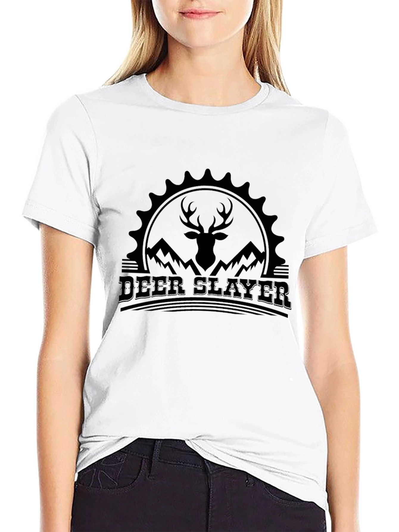 Deer Slayer Graphic Tee - Mountain Hunter T-Shirt