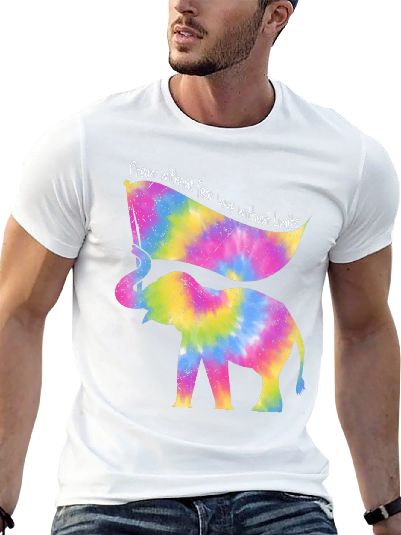 Tie Dye Elephant T-Shirt - Dream Without Fear