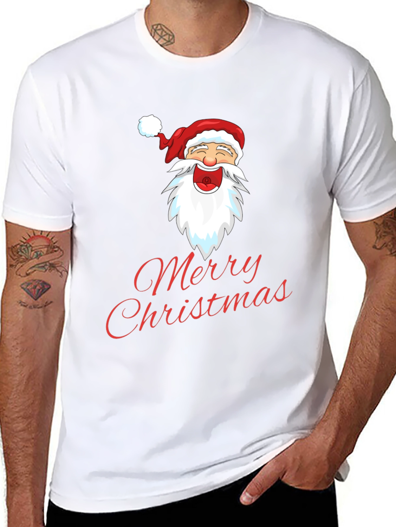 Merry Christmas Santa T-Shirt - Holiday Cheer