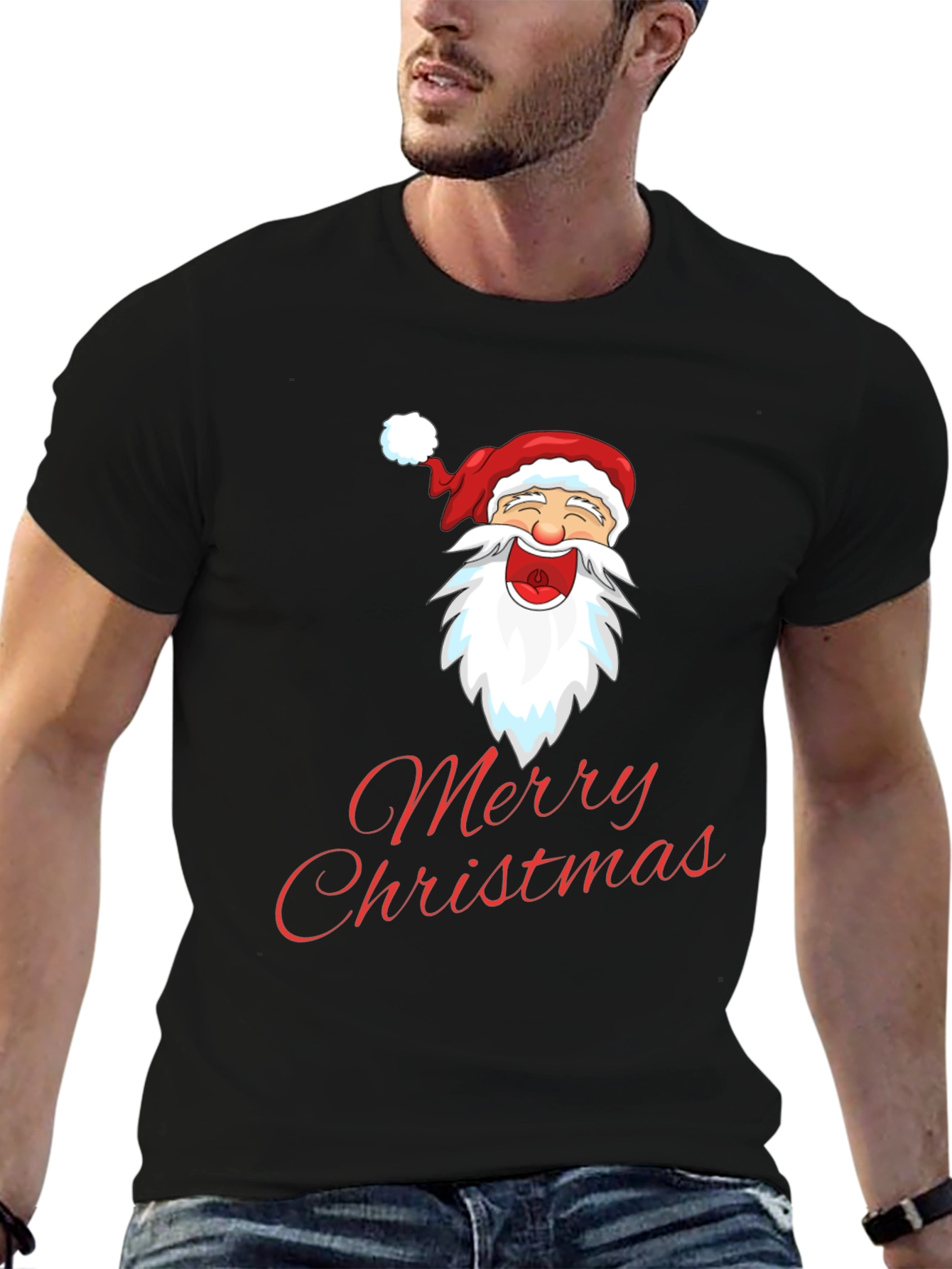 Merry Christmas Santa T-Shirt - Holiday Cheer