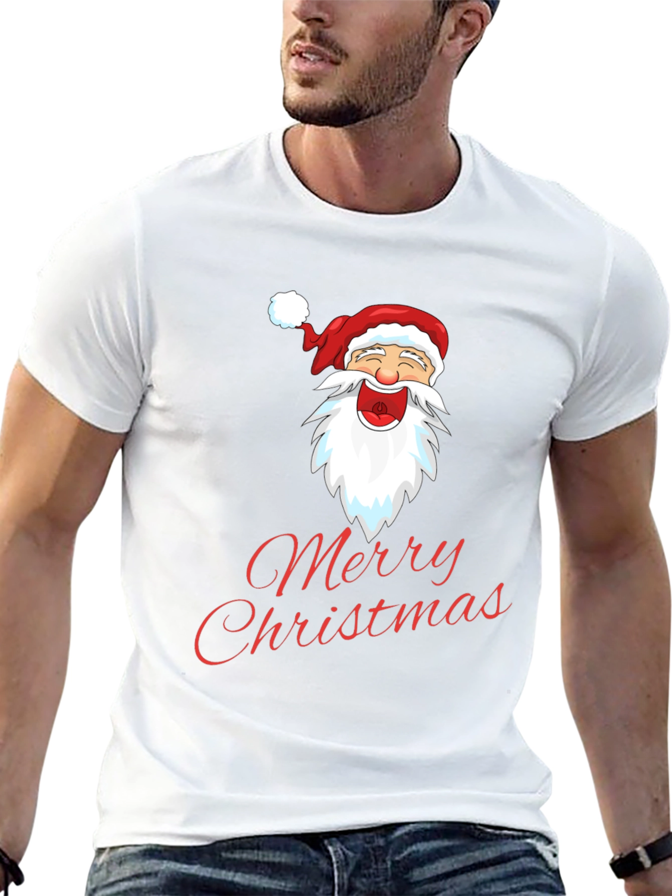 Merry Christmas Santa T-Shirt - Holiday Cheer