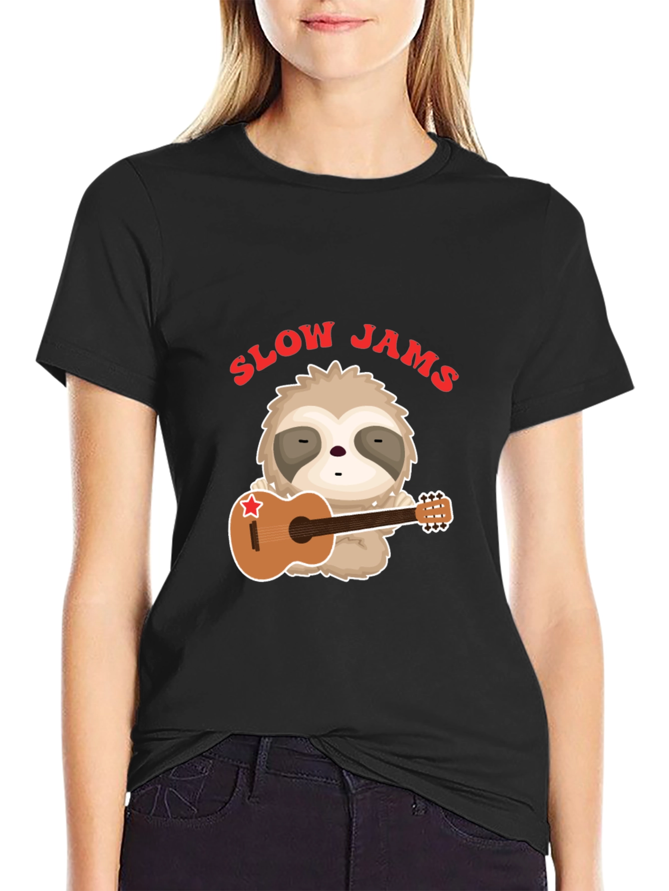 Slow Jams Sloth Graphic T-Shirt - Music Lover Tee