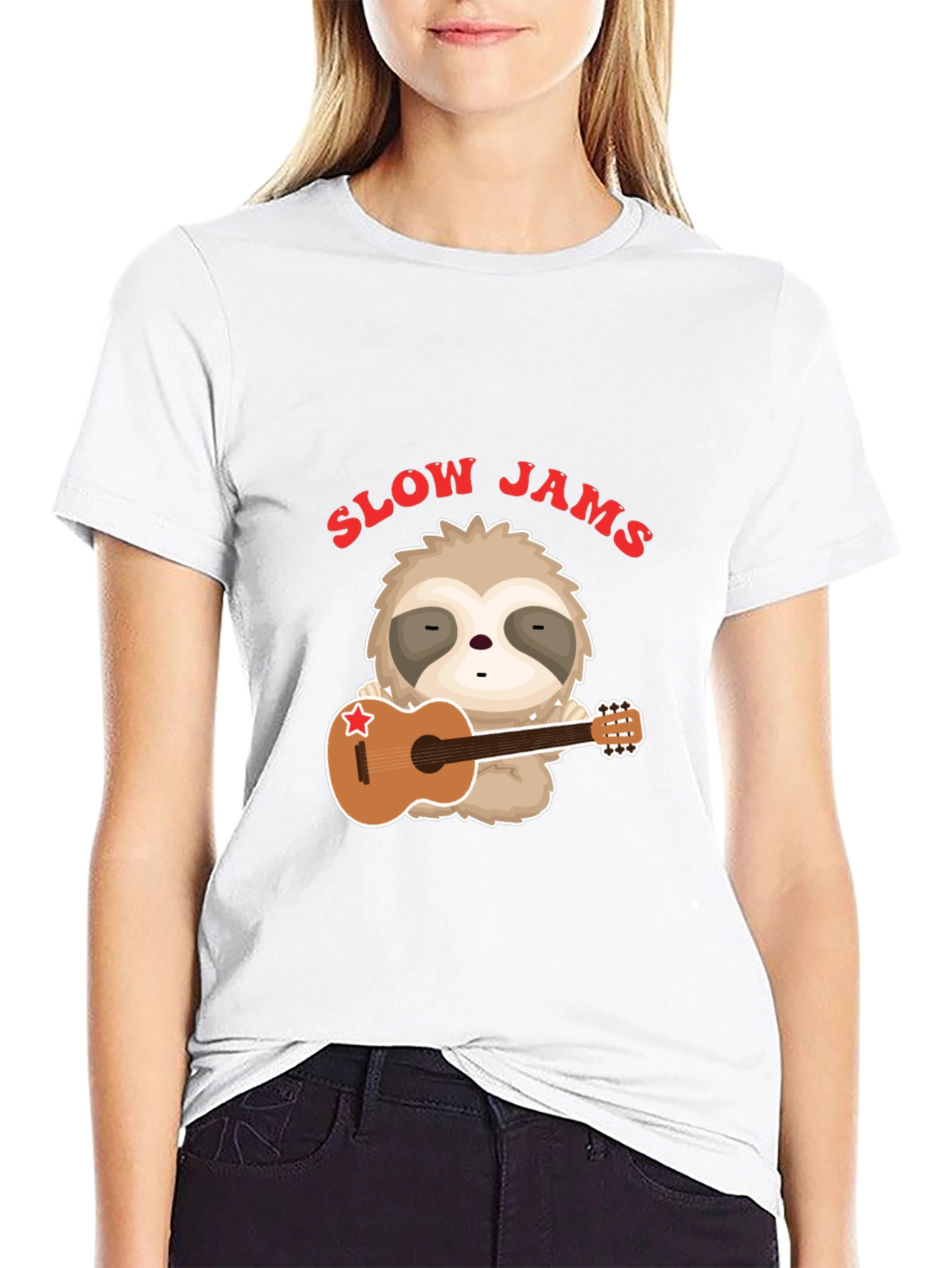 Slow Jams Sloth Graphic T-Shirt - Music Lover Tee
