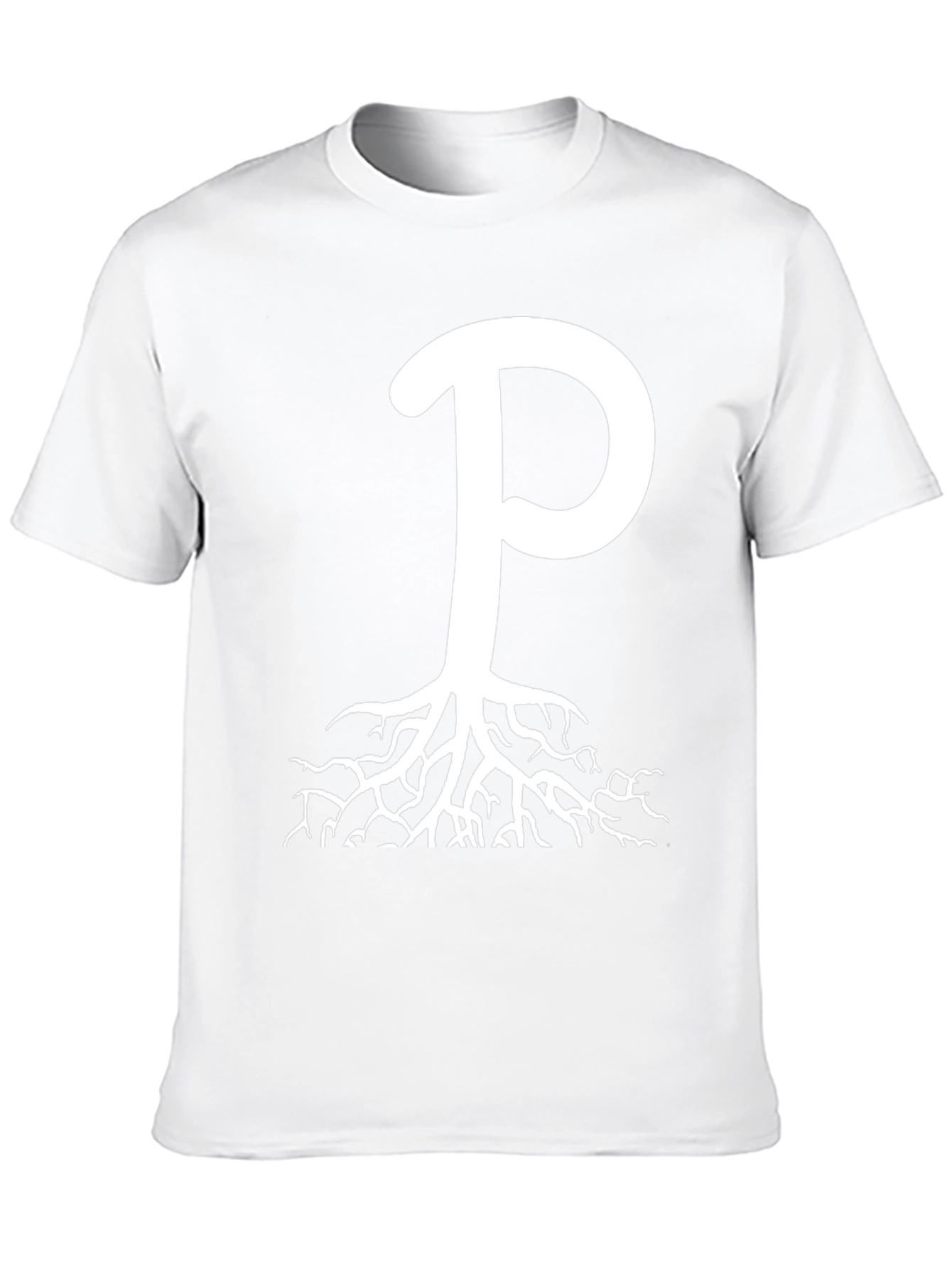 Rooted P Graphic Tee - Black Cotton Blend