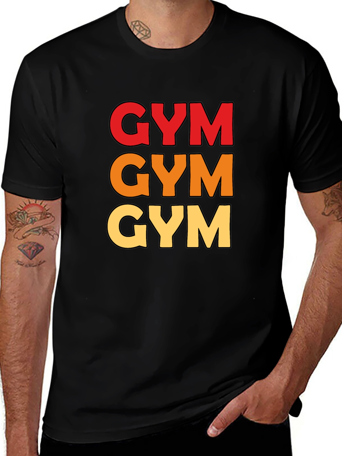 Triple GYM Text Tee - Workout Ready
