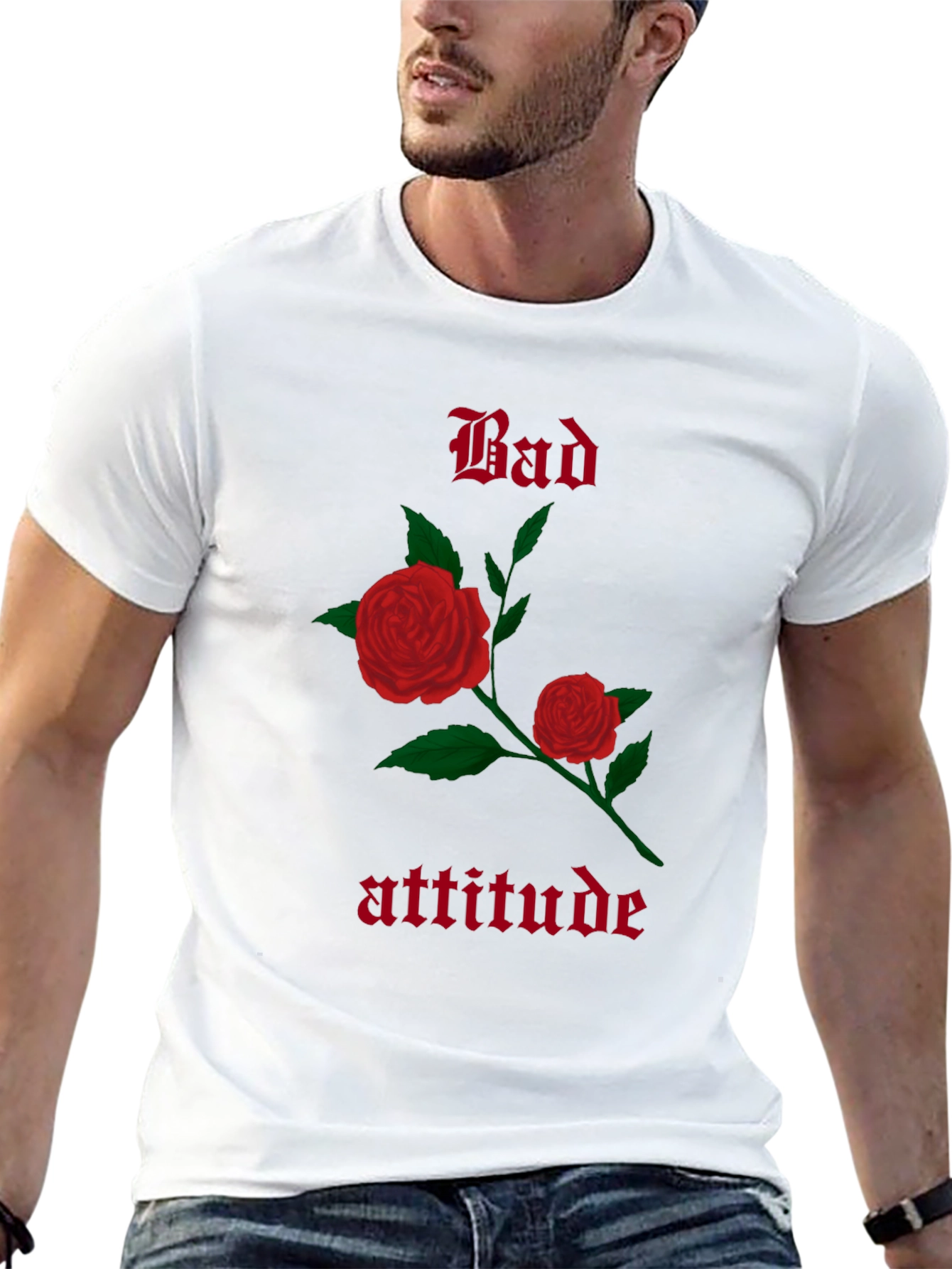 Bad Attitude Rose Graphic T-Shirt