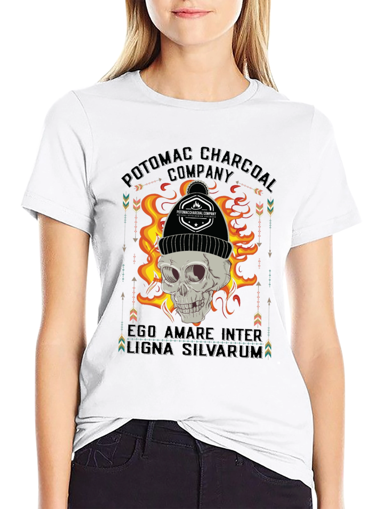 Potomac Charcoal Skull Graphic T-Shirt