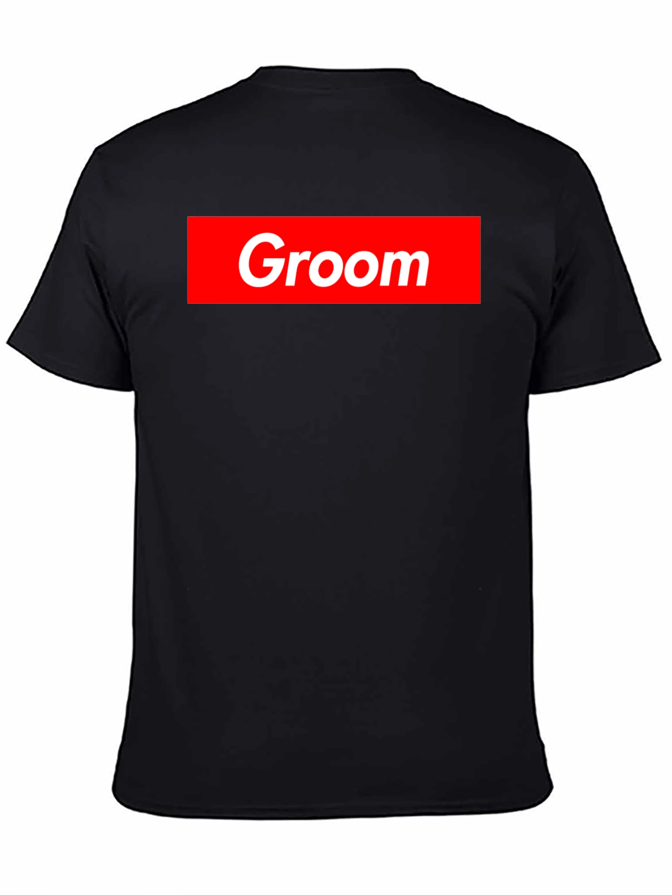 Groom Crew Tee - Bold Red Graphic
