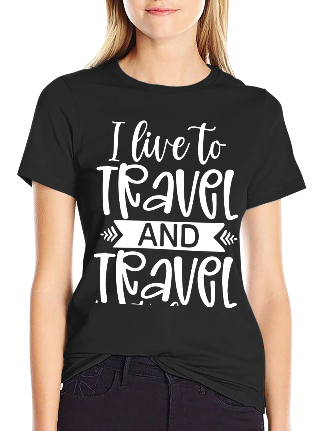 I Live to Travel Graphic T-Shirt