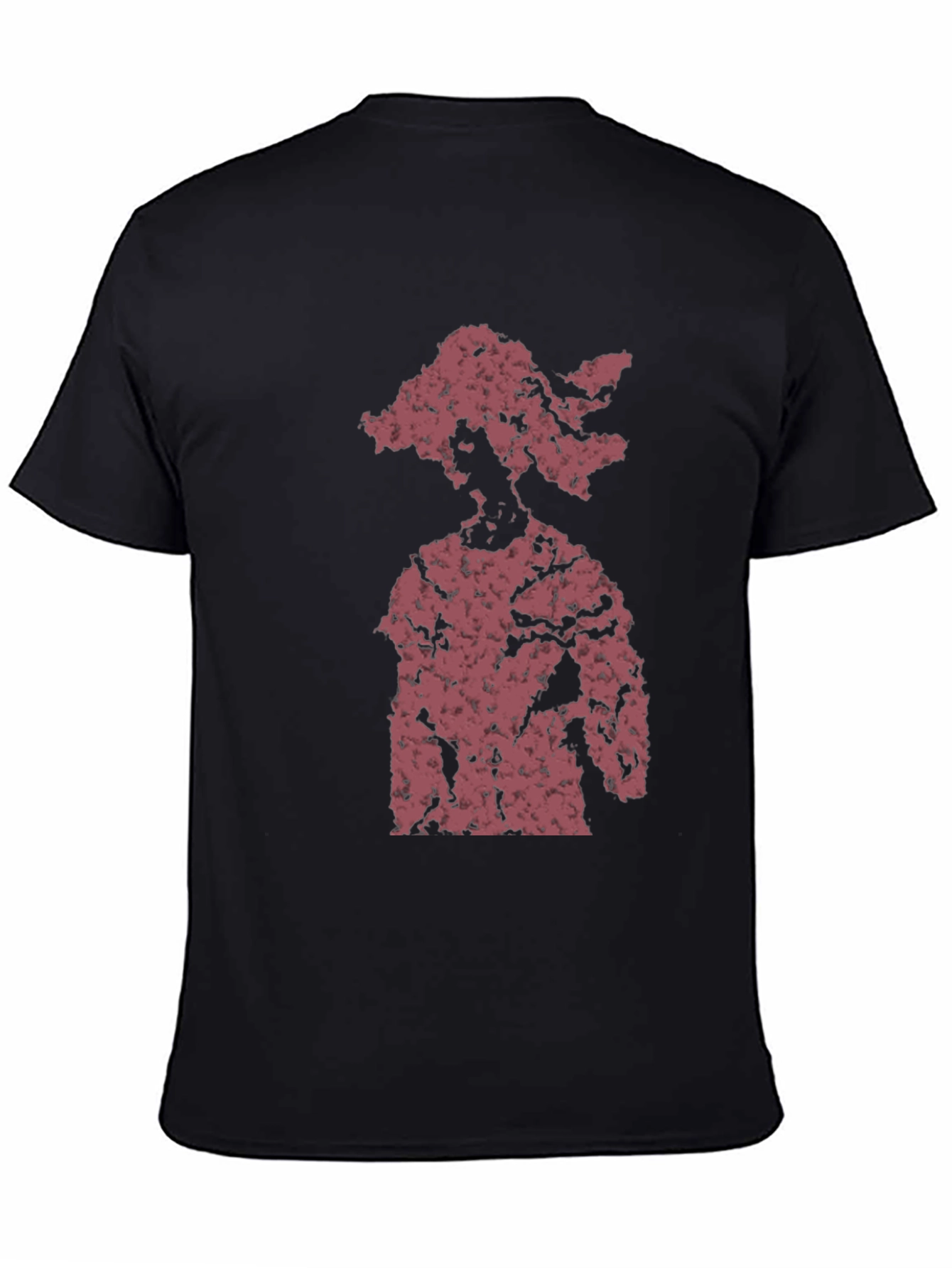 Abstract Figure Graphic Tee - Black Cotton Blend