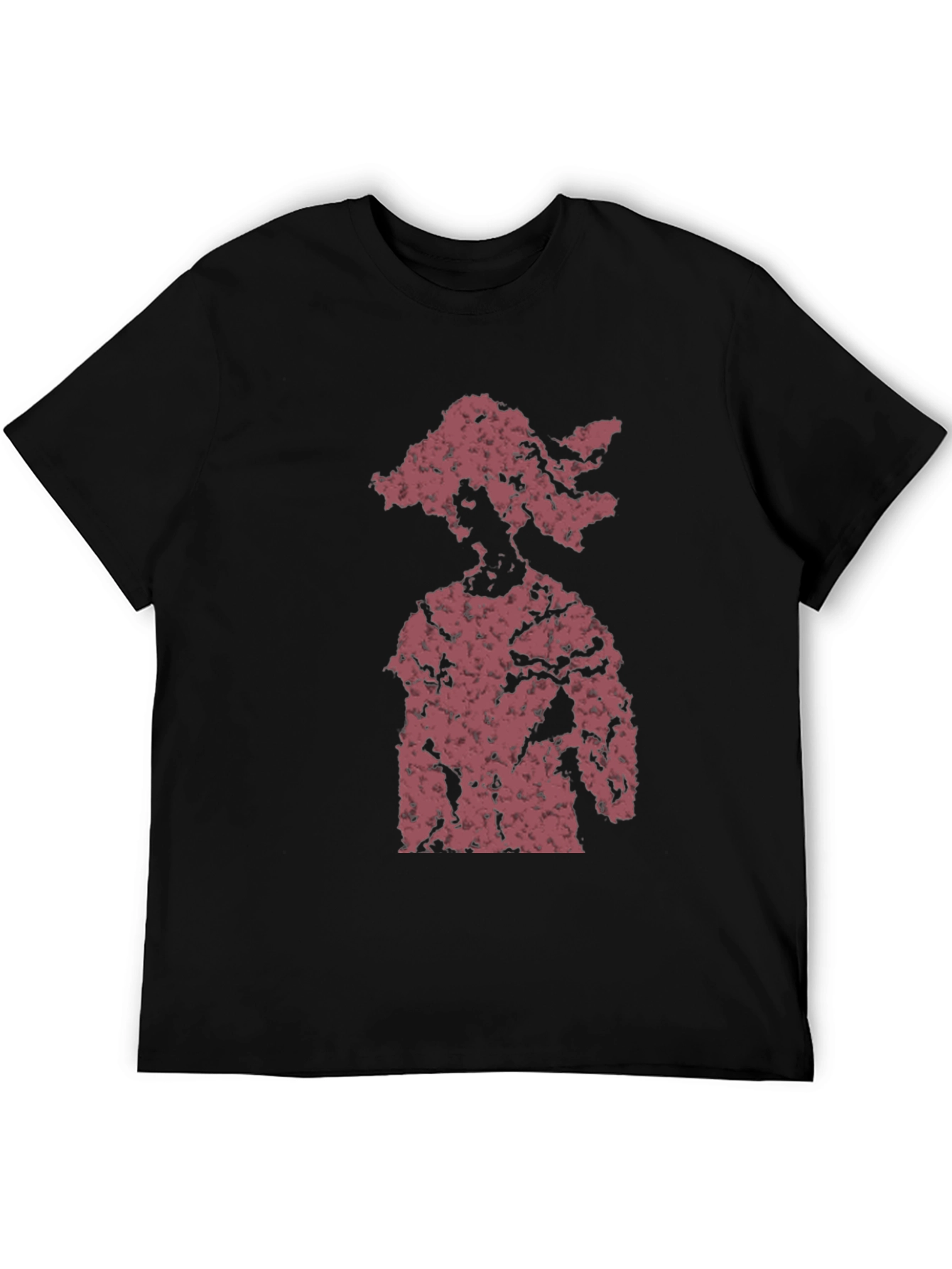 Abstract Figure Graphic Tee - Black Cotton Blend