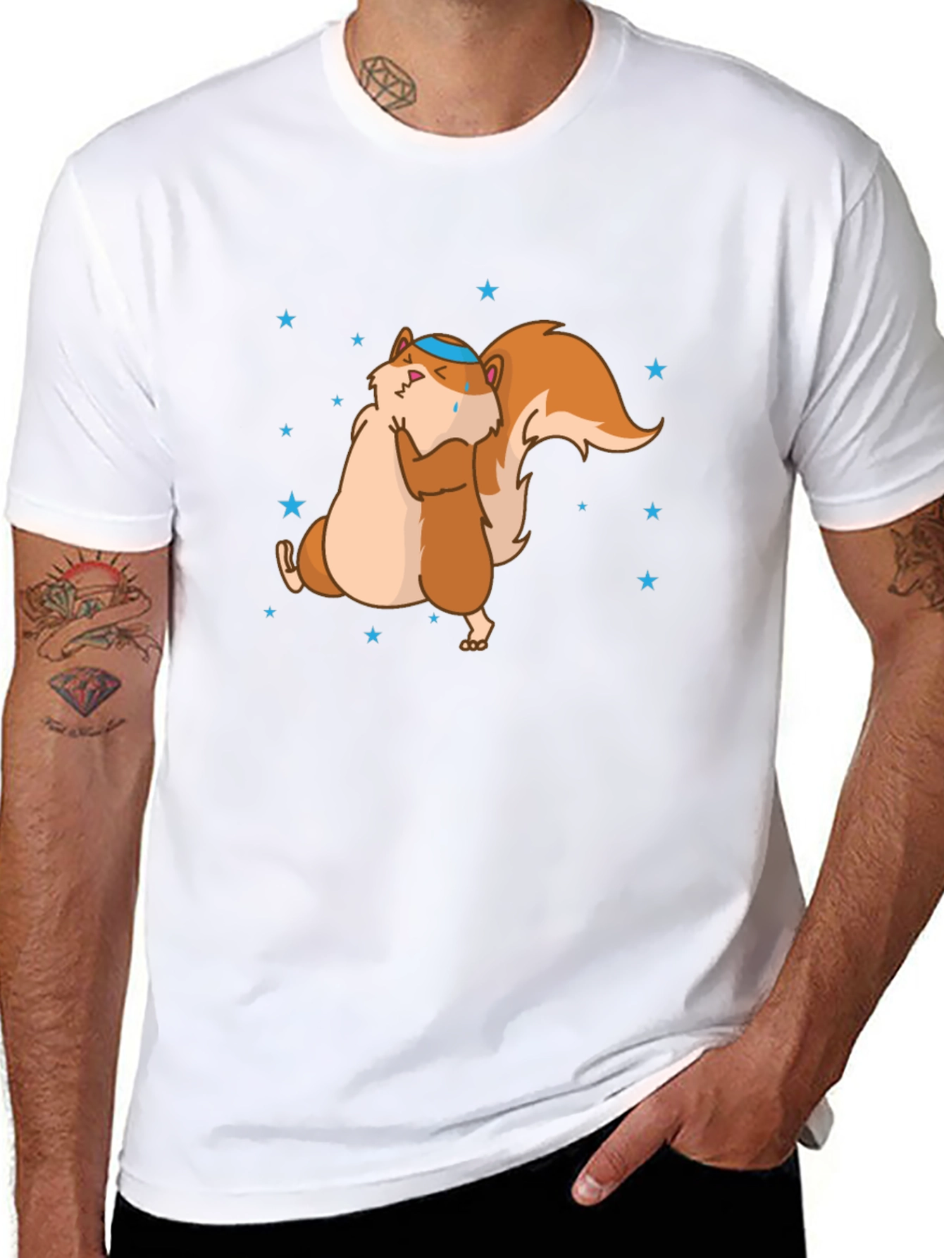 Funny Squirrel Hug T-Shirt - Unisex Cotton Tee