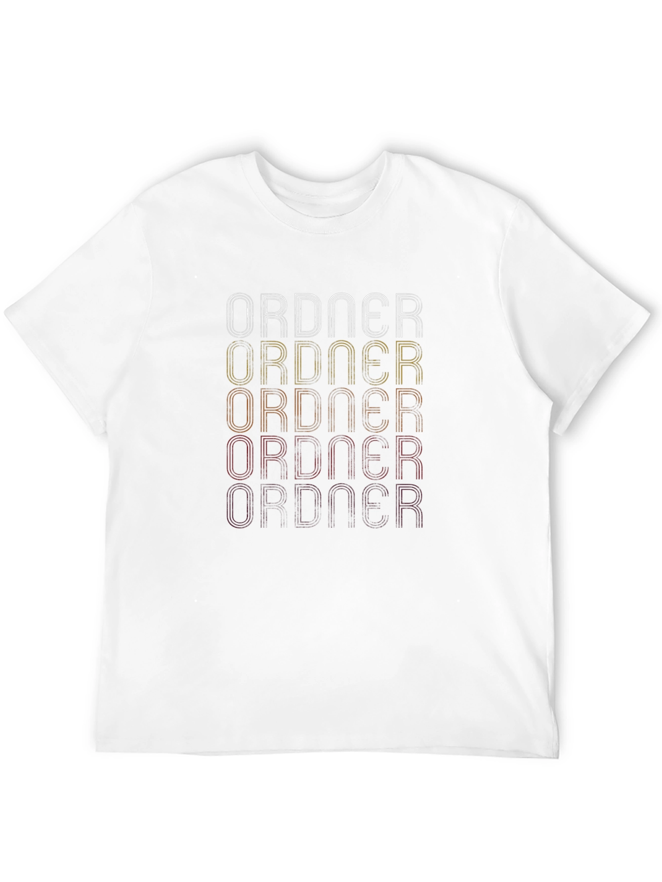 Retro ORDNER Graphic Tee - Soft Black Cotton