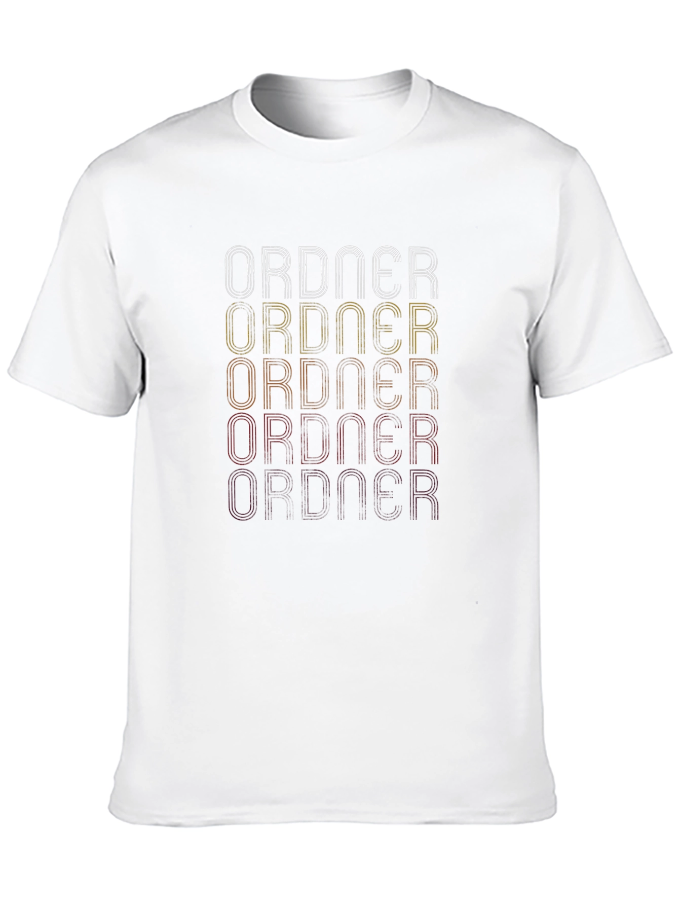 Retro ORDNER Graphic Tee - Soft Black Cotton