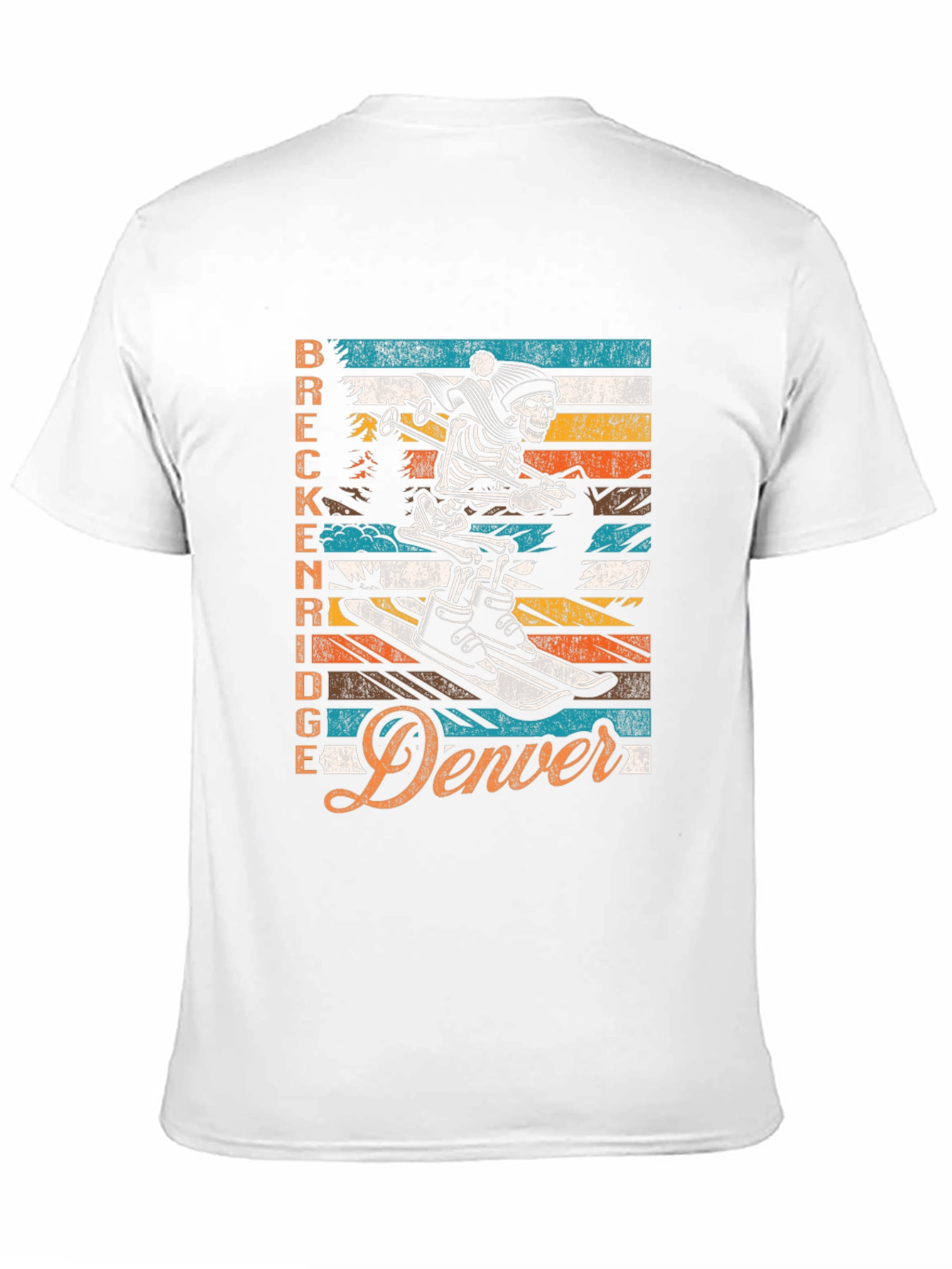 Breckenridge Denver Skeleton Ski T-Shirt