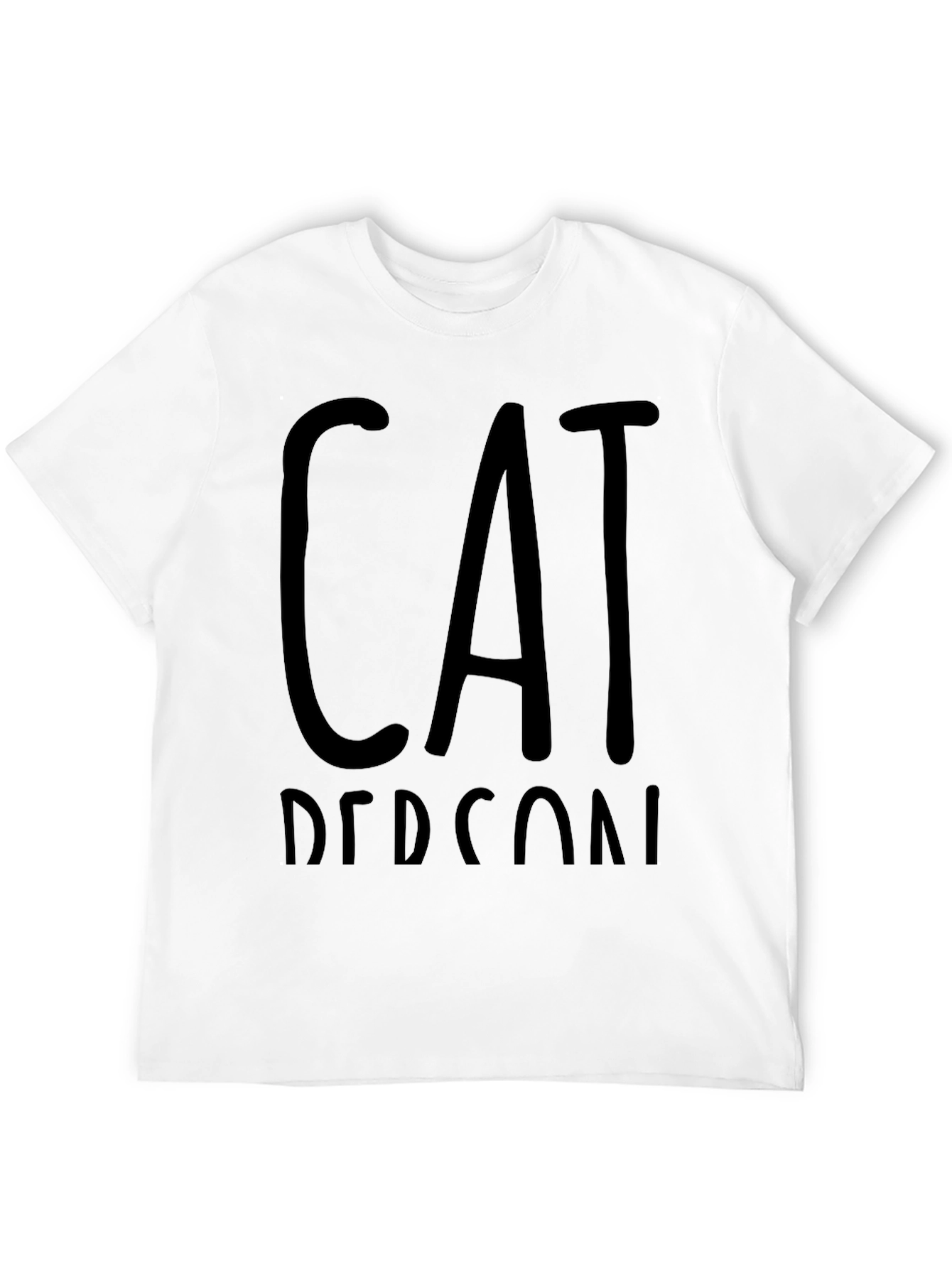 Cat Person Black T-Shirt