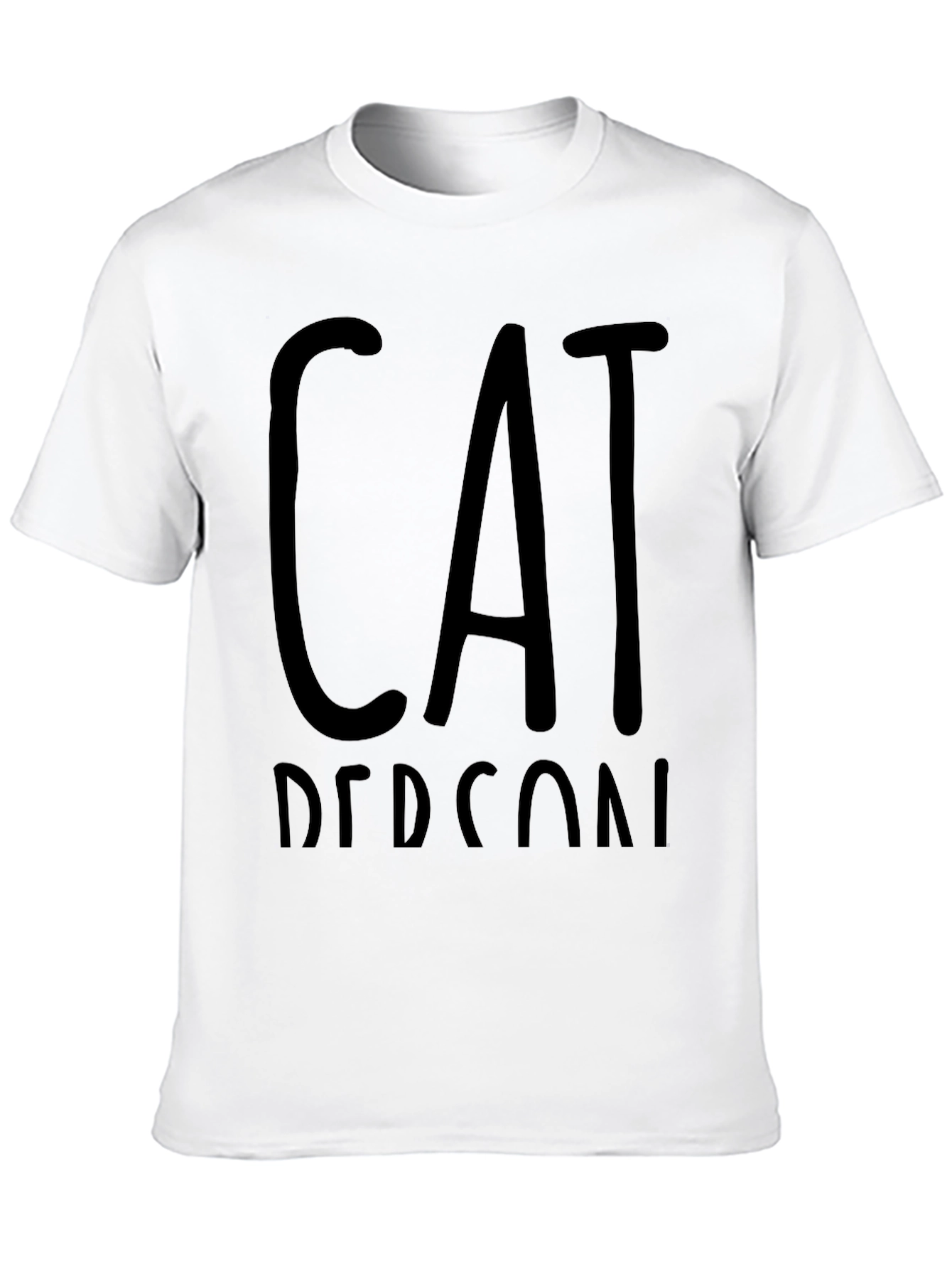 Cat Person Black T-Shirt