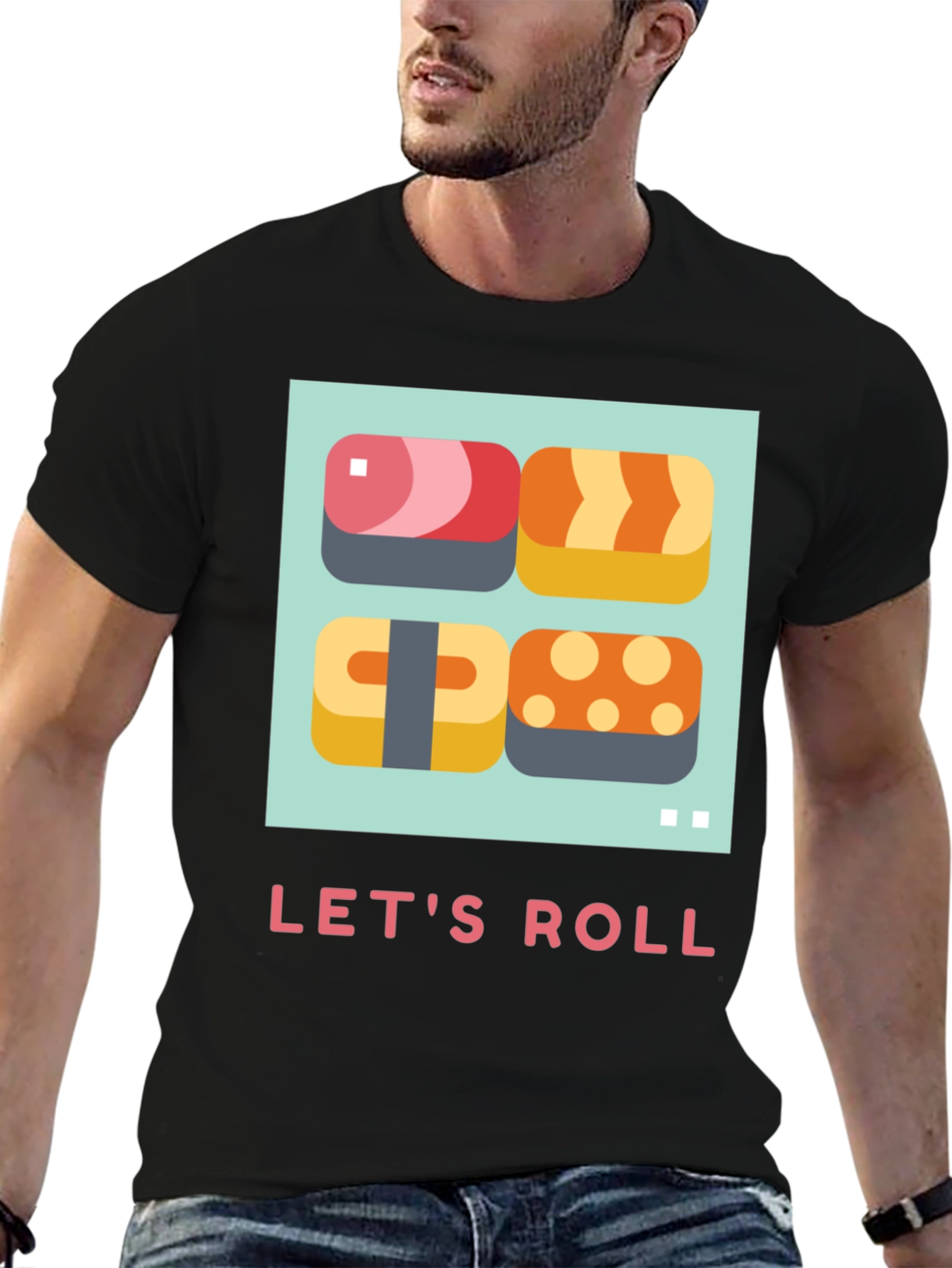 Lets Roll Sushi T-Shirt - Casual Comfort