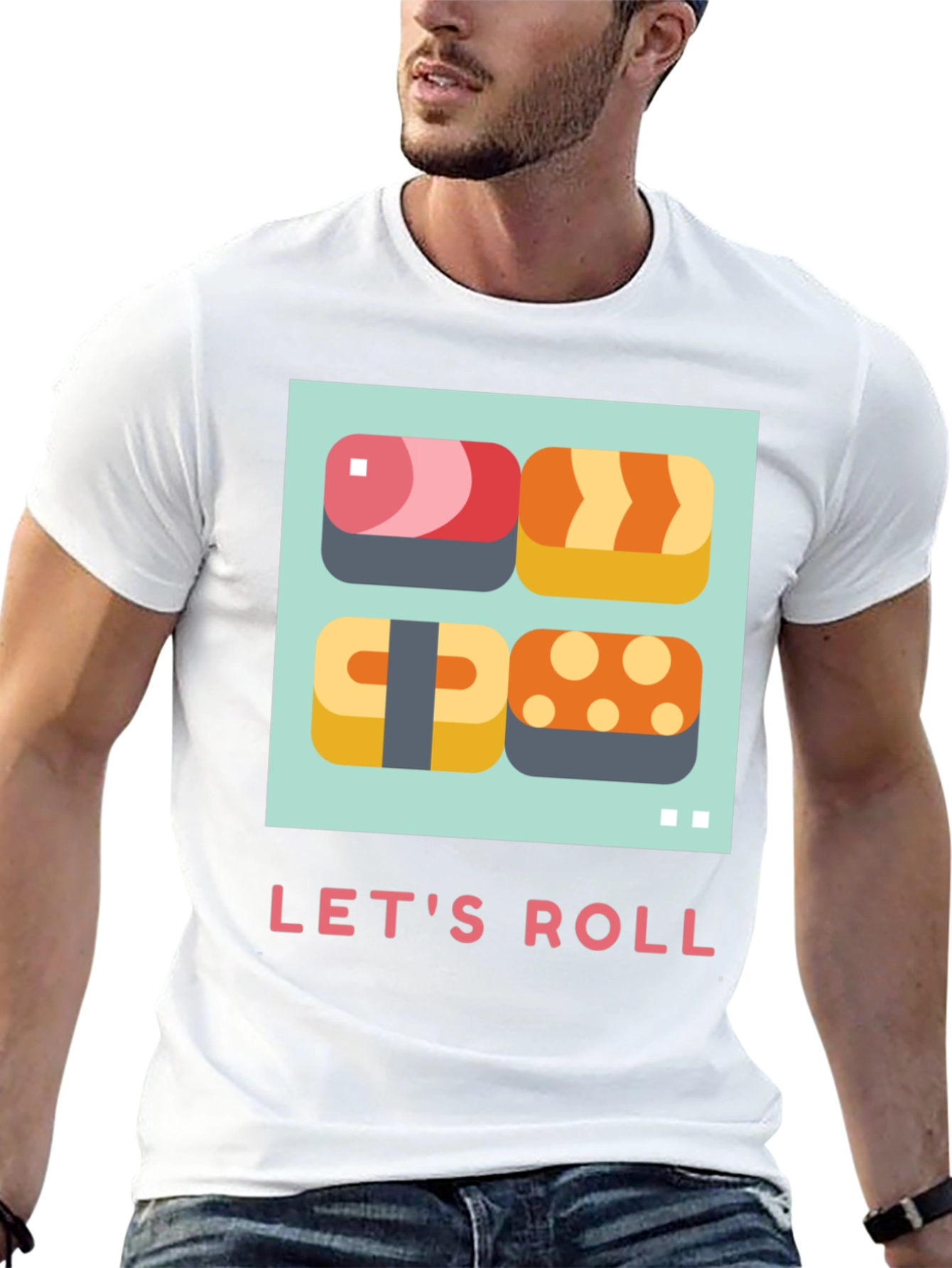 Lets Roll Sushi T-Shirt - Casual Comfort