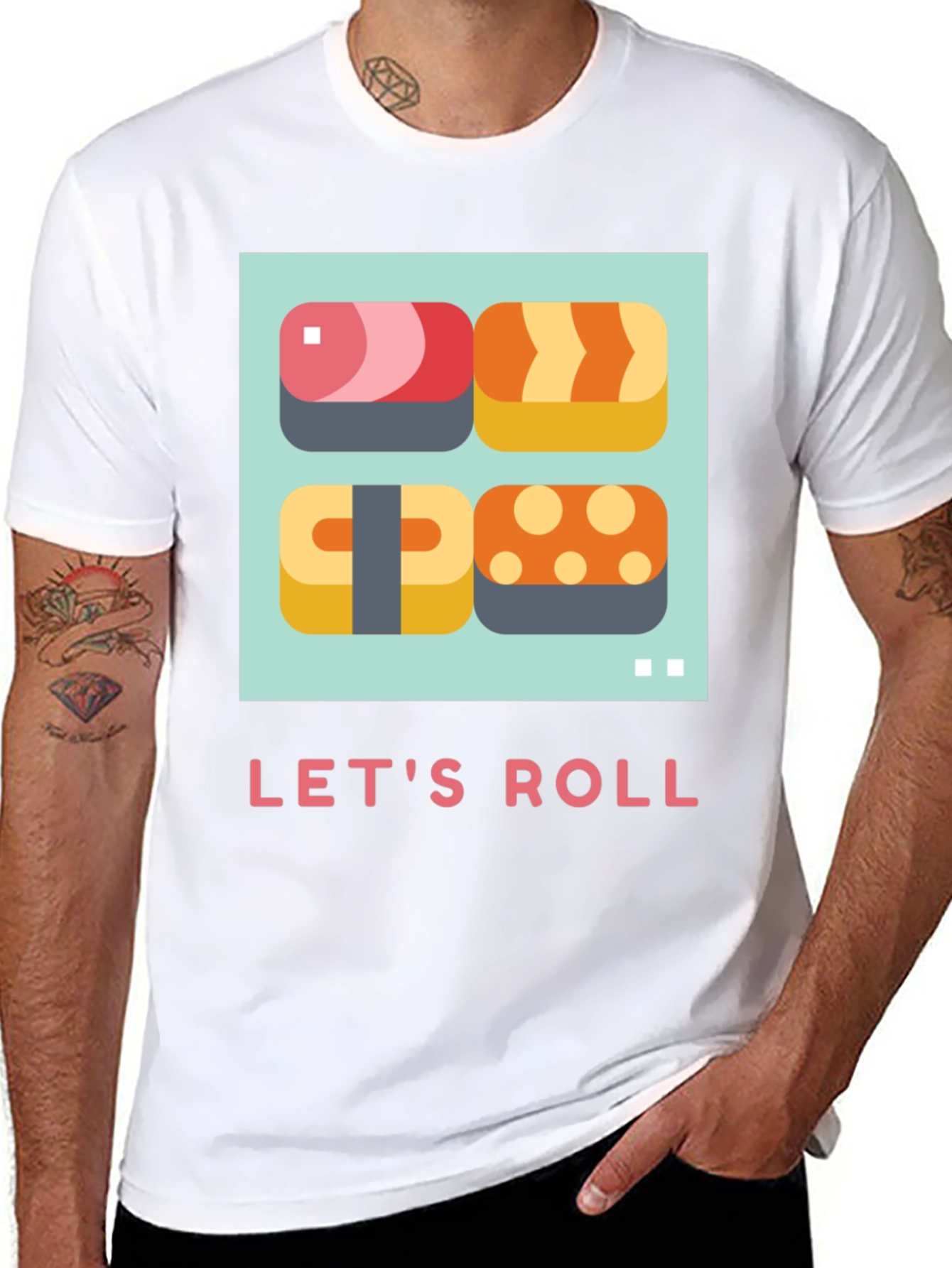 Lets Roll Sushi T-Shirt - Casual Comfort