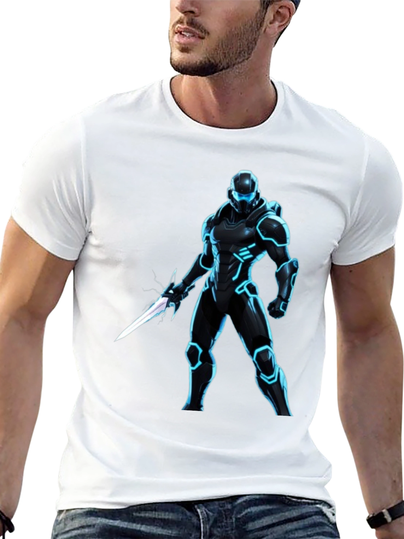 Sci-Fi Warrior Black T-Shirt