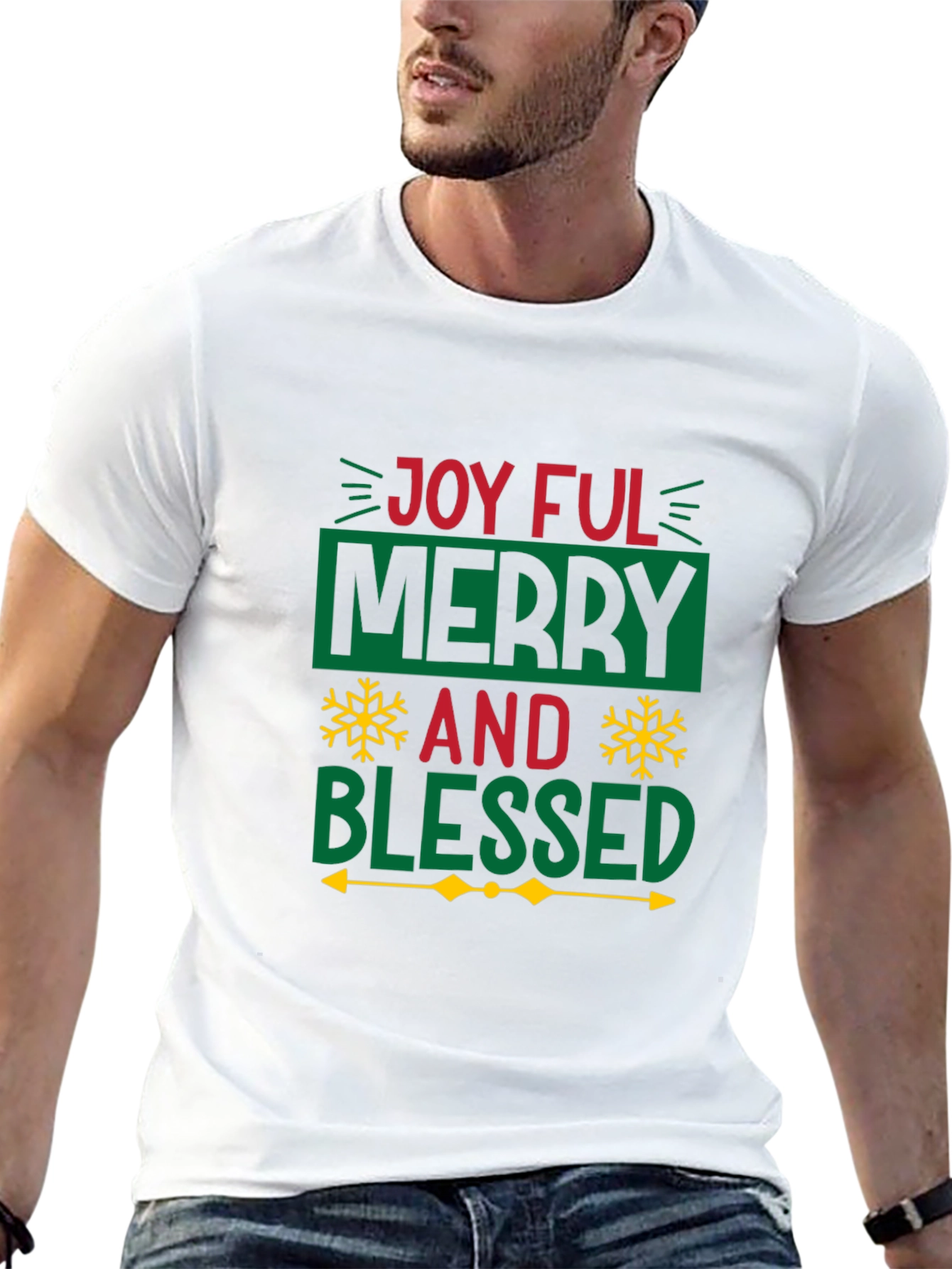 Joyful Merry and Blessed Graphic T-Shirt