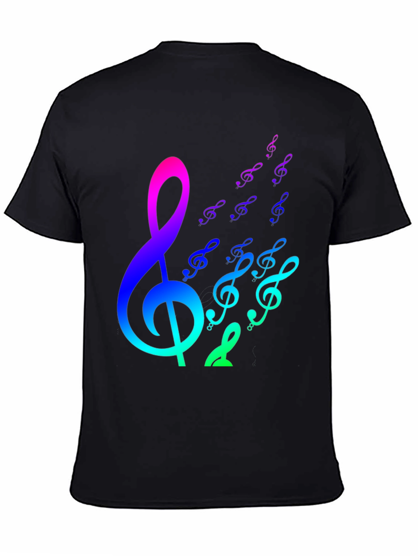 Rainbow Music Notes Graphic Tee