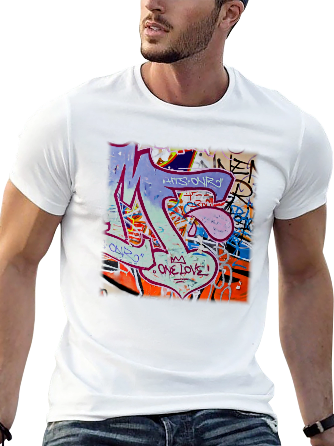 Graffiti Art Graphic Print T-Shirt