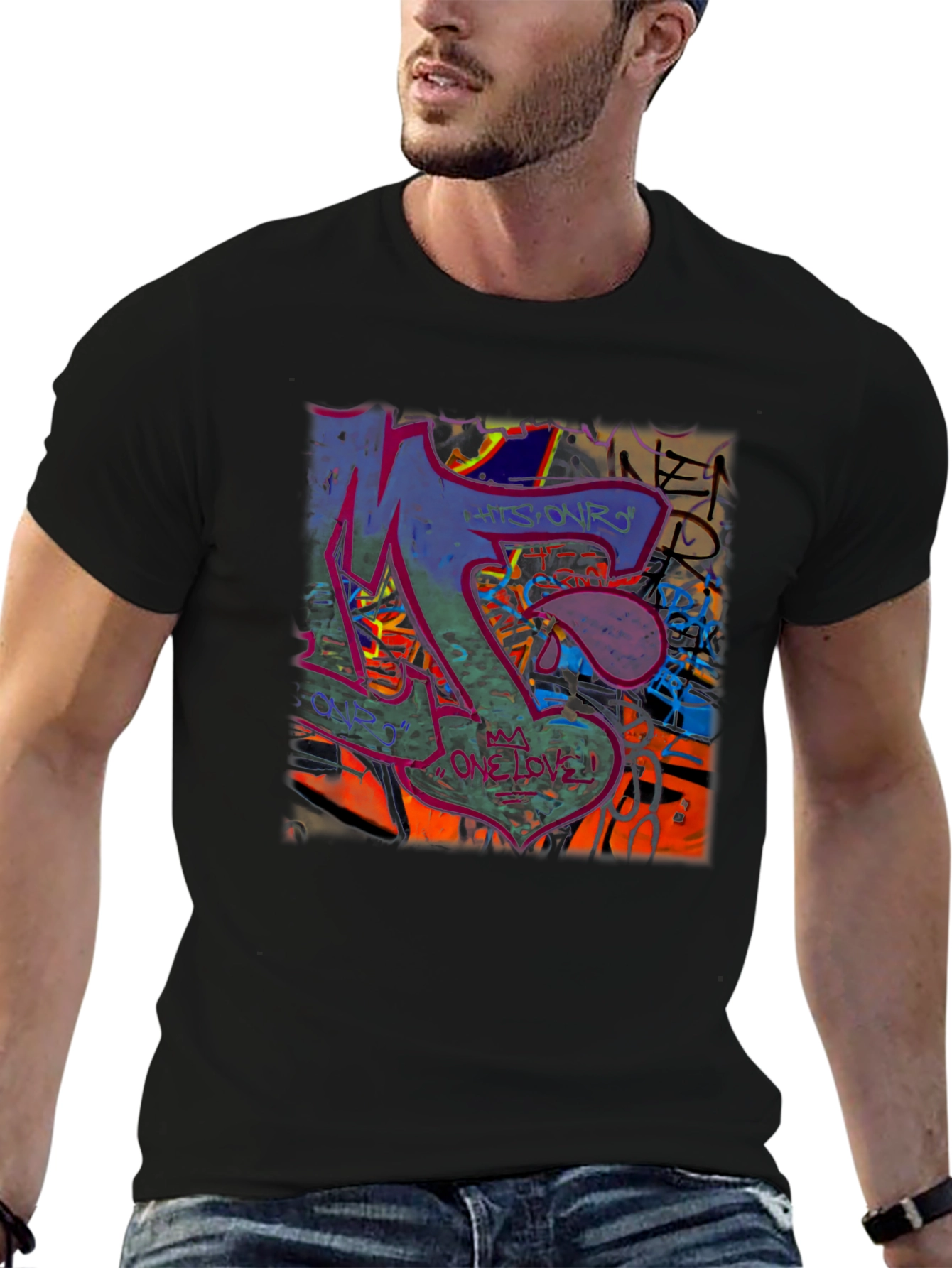 Graffiti Art Graphic Print T-Shirt