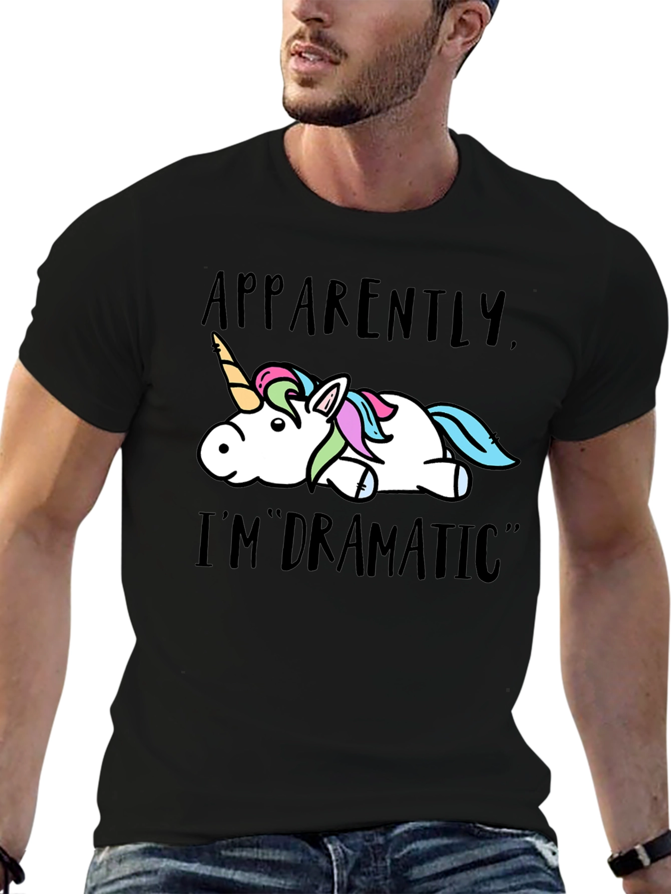 Apparently Im Dramatic Unicorn Graphic T-Shirt