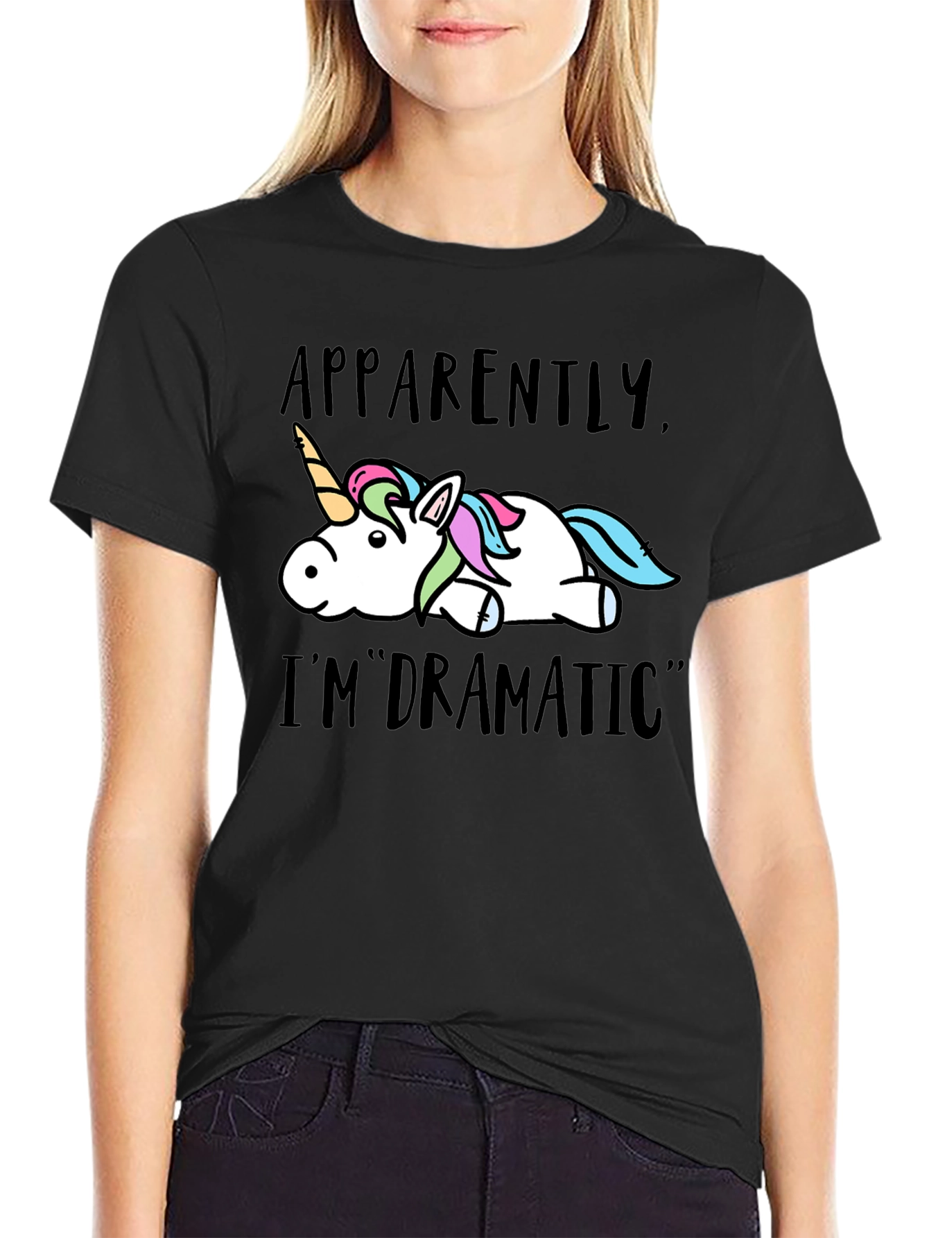 Apparently Im Dramatic Unicorn Graphic T-Shirt