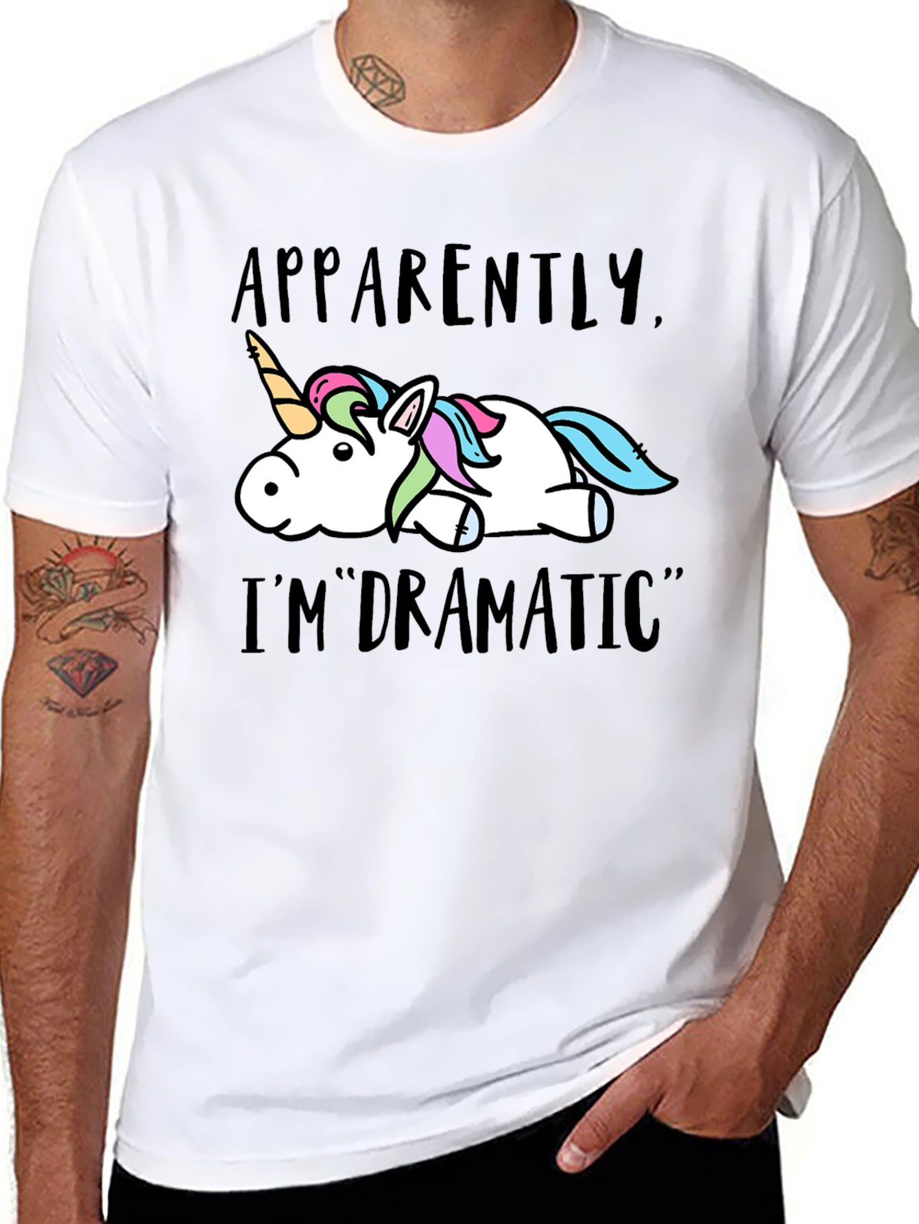 Apparently Im Dramatic Unicorn Graphic T-Shirt